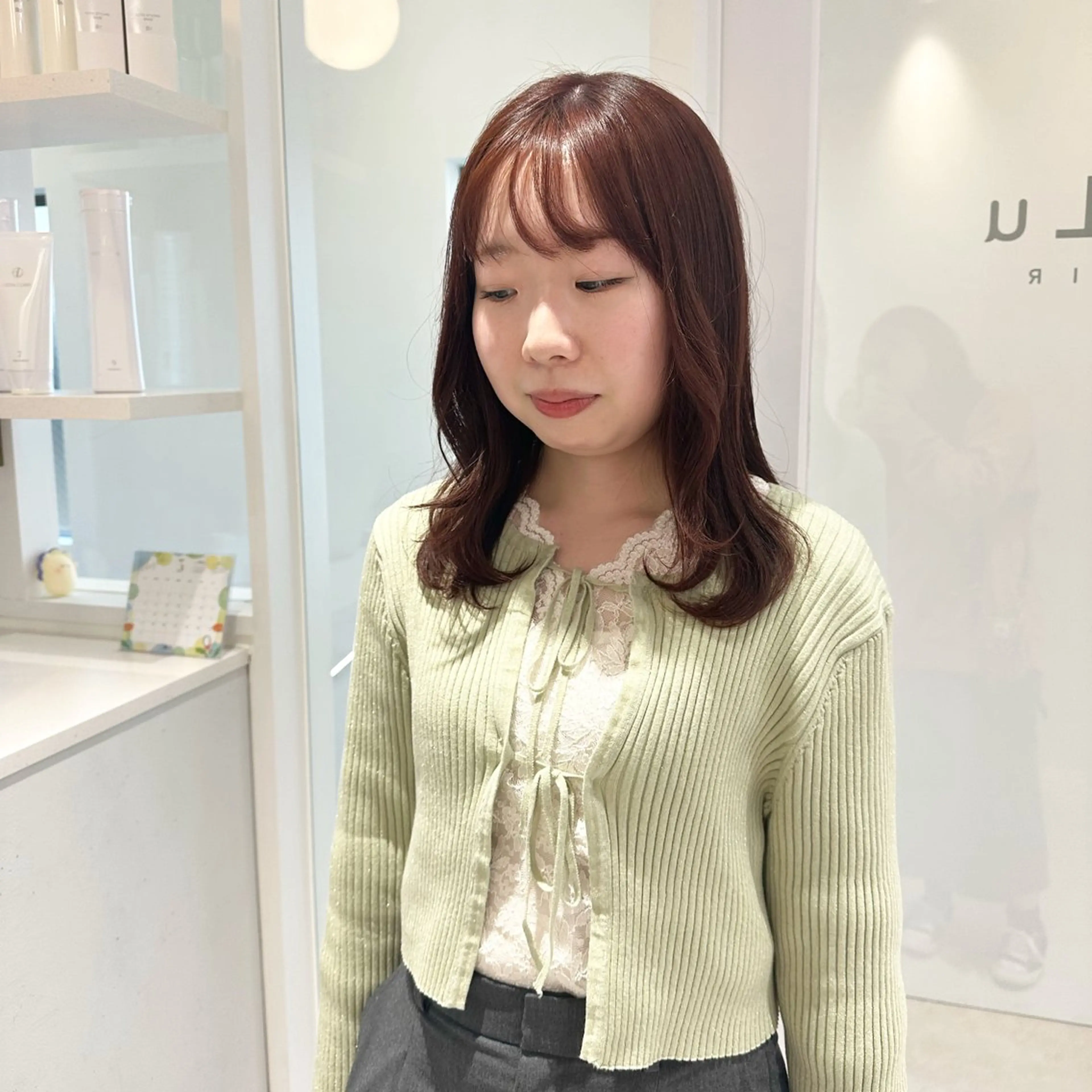 ミディアム カラー お洒落パーマ/ 艶カラー/michiのヘアスタイル