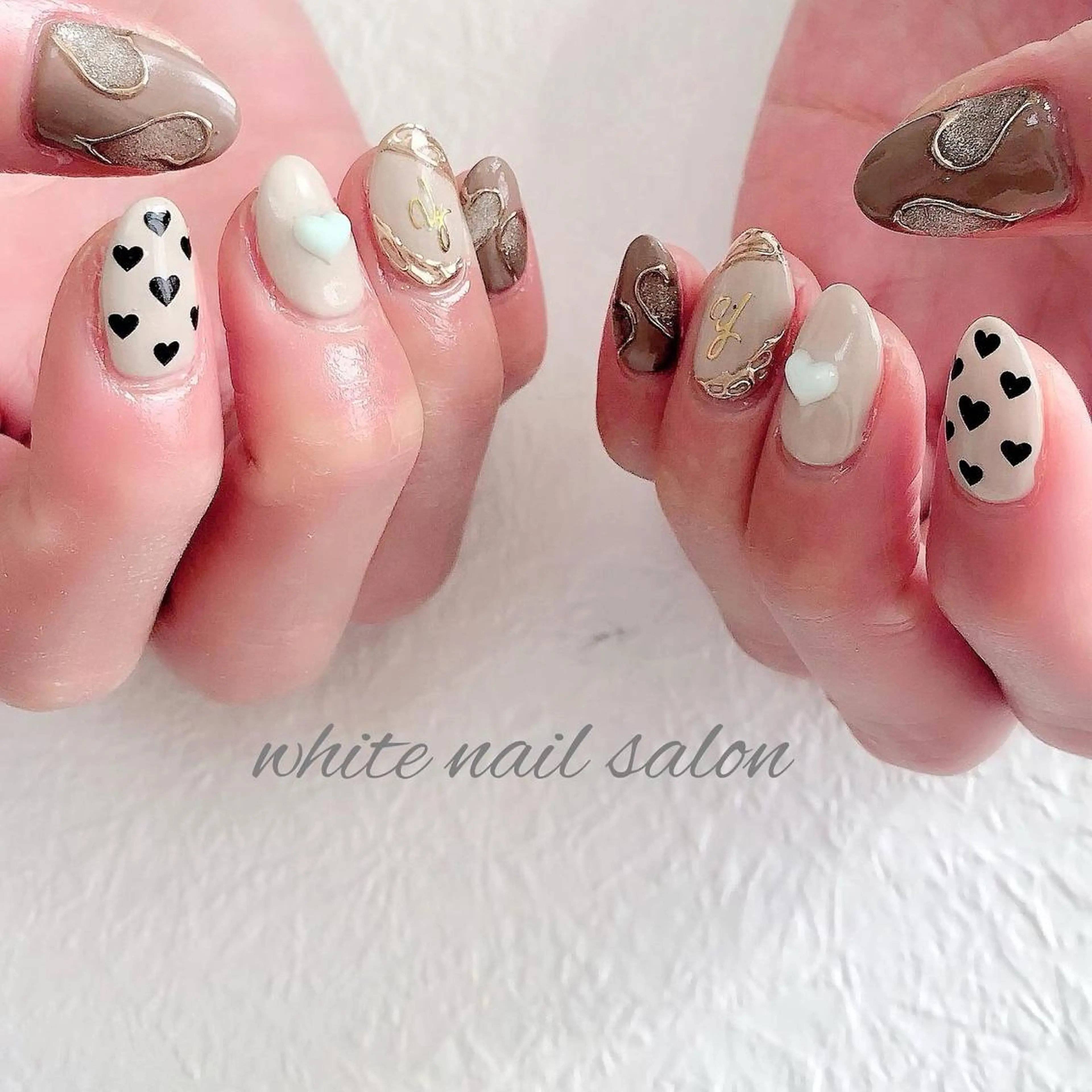 ネイル ジェルネイル ハードジェル 持ち込み ソフトジェル ハンドネイル white nail salonのネイルデザイン