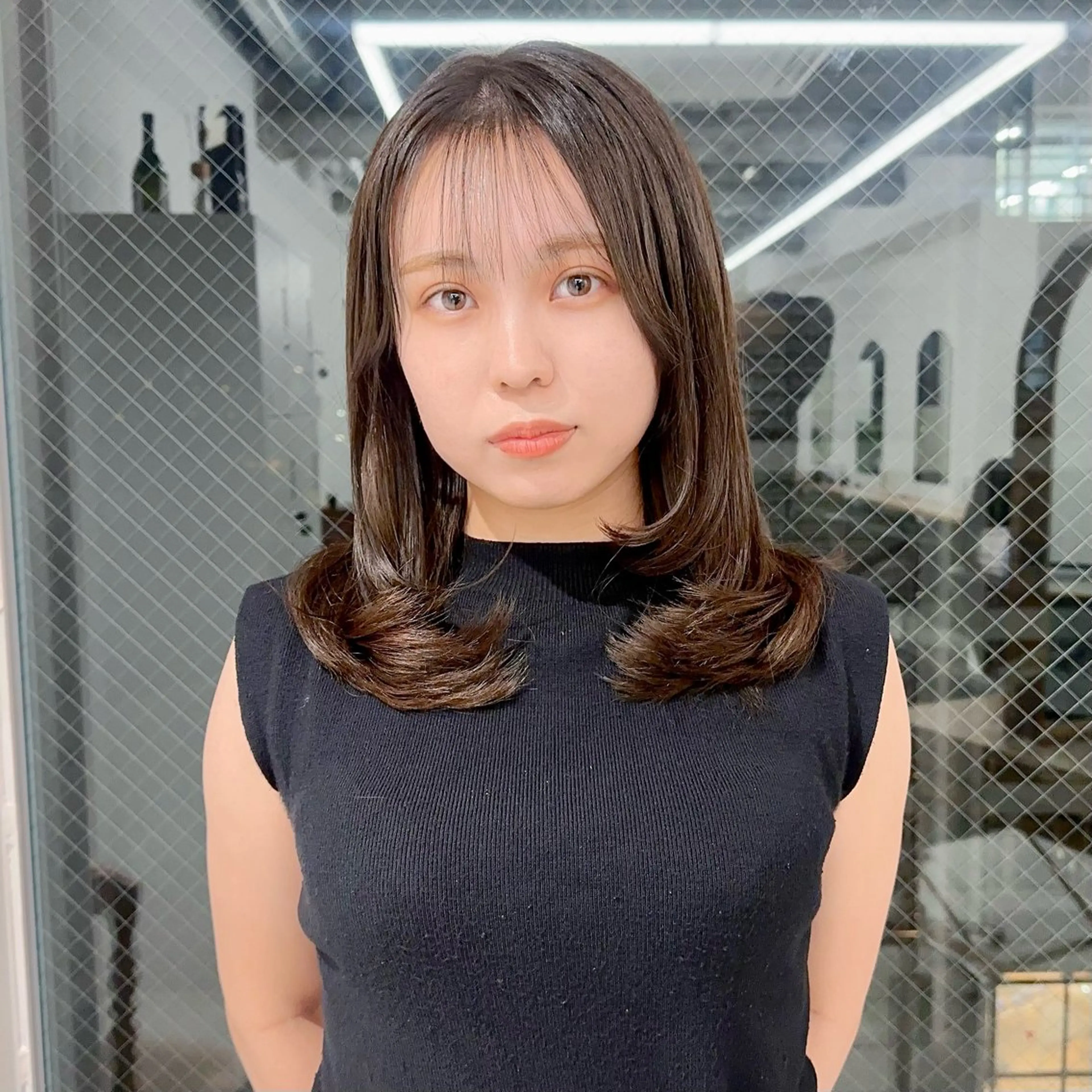 ミディアム カラー カット ヘアカラー トリートメント ブリーチなし/レイヤ ー特化🌈Tommyのヘアスタイル