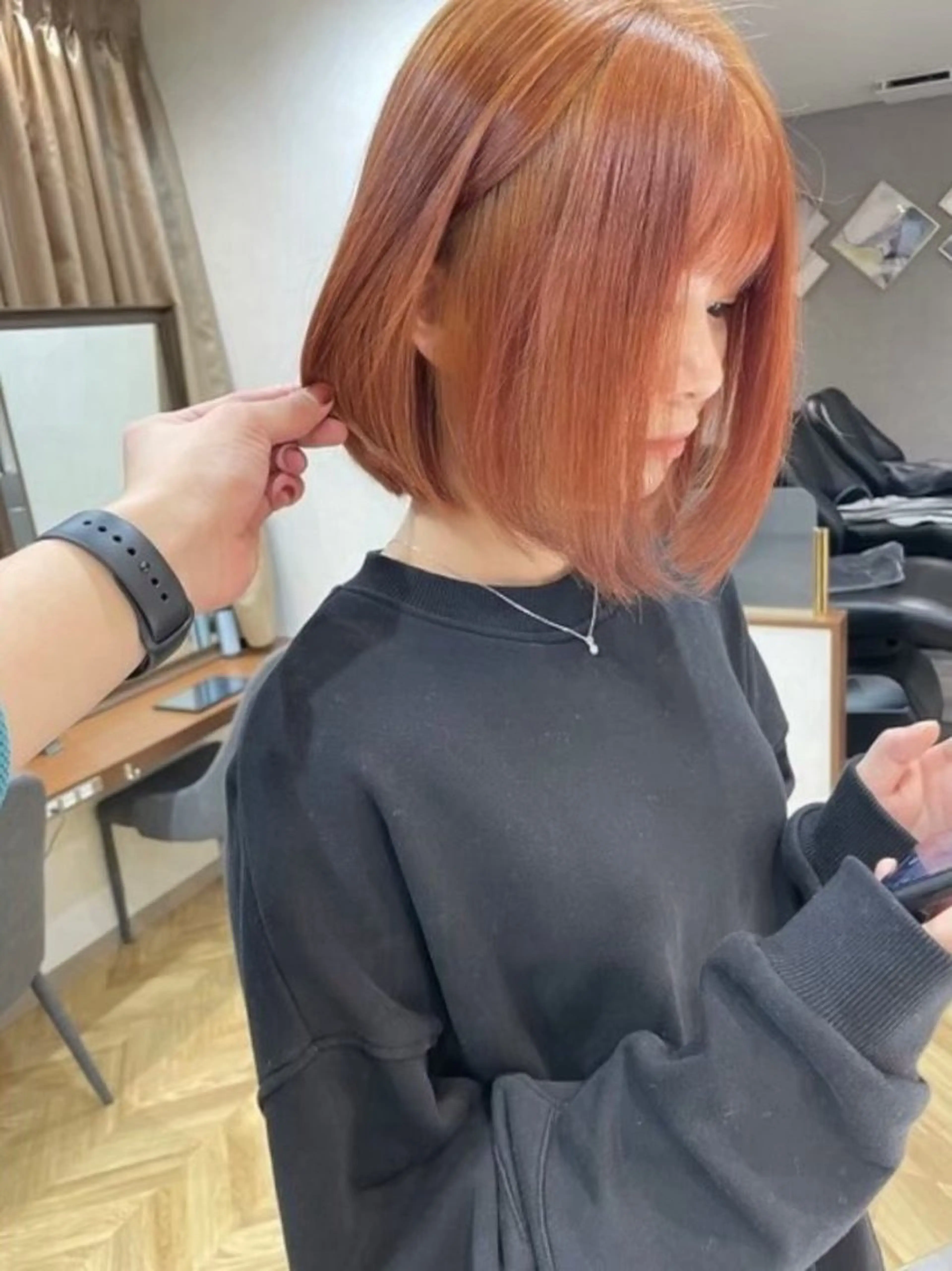 ショート ヘアカラー ANFINI所属・さくら/ カラー/縮毛矯正のヘアスタイル