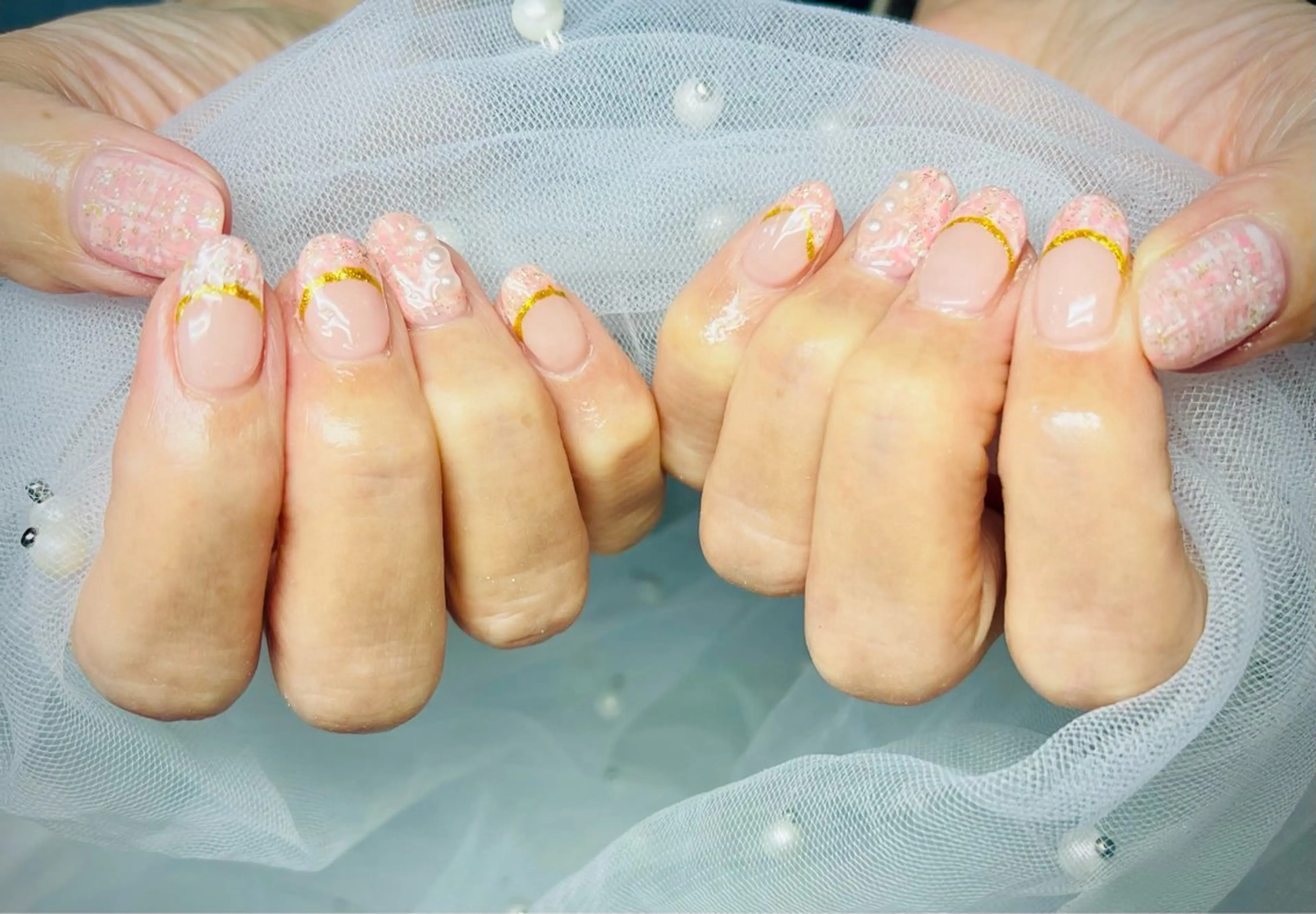 ネイル ツイードネイル CREA nailsalonのネイルデザイン