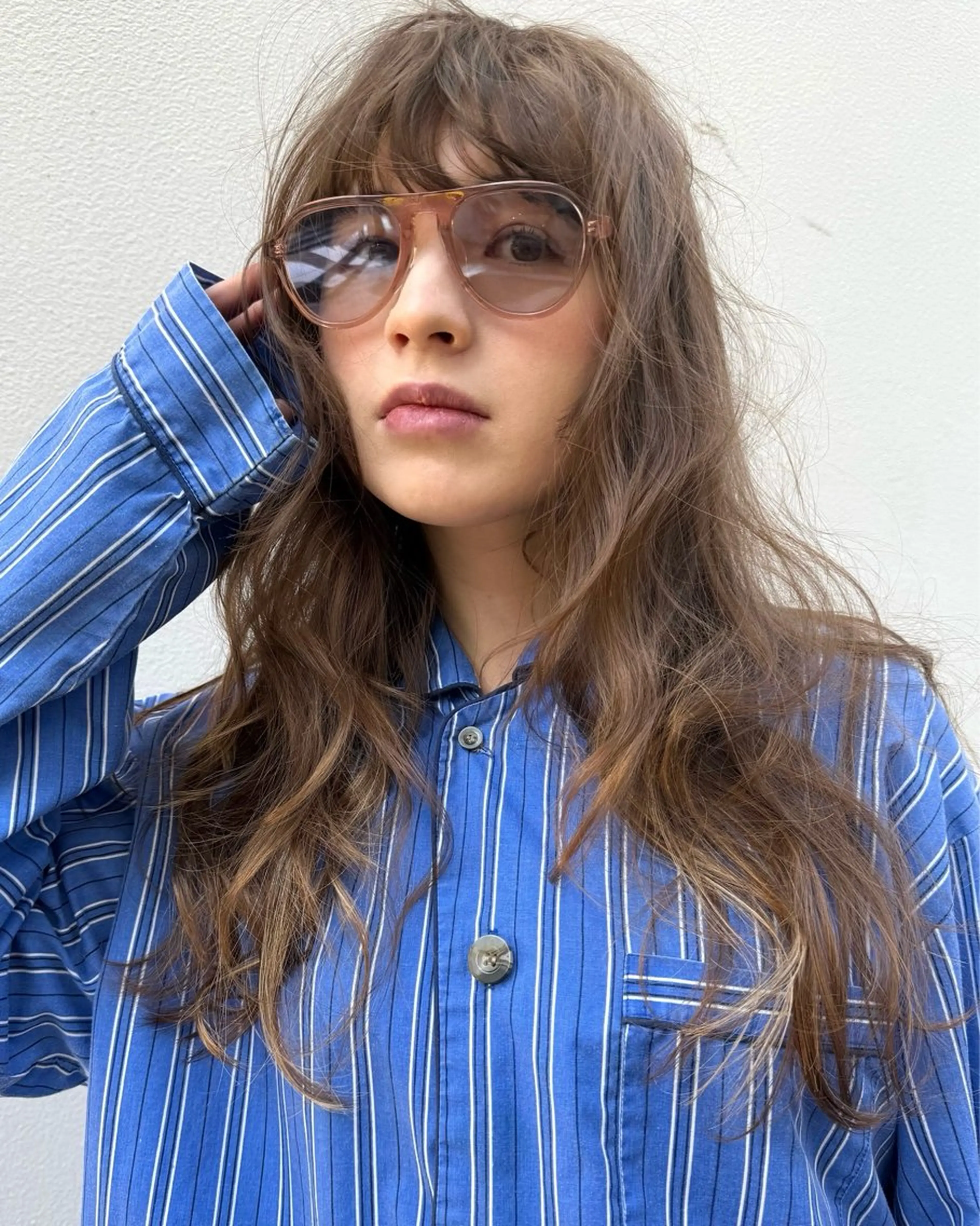 セミロング カラー ベージュカラー レイヤーカット カット ヘアカラー 森貴裕/ベージュ/ パーマ/オリーブのヘアスタイル