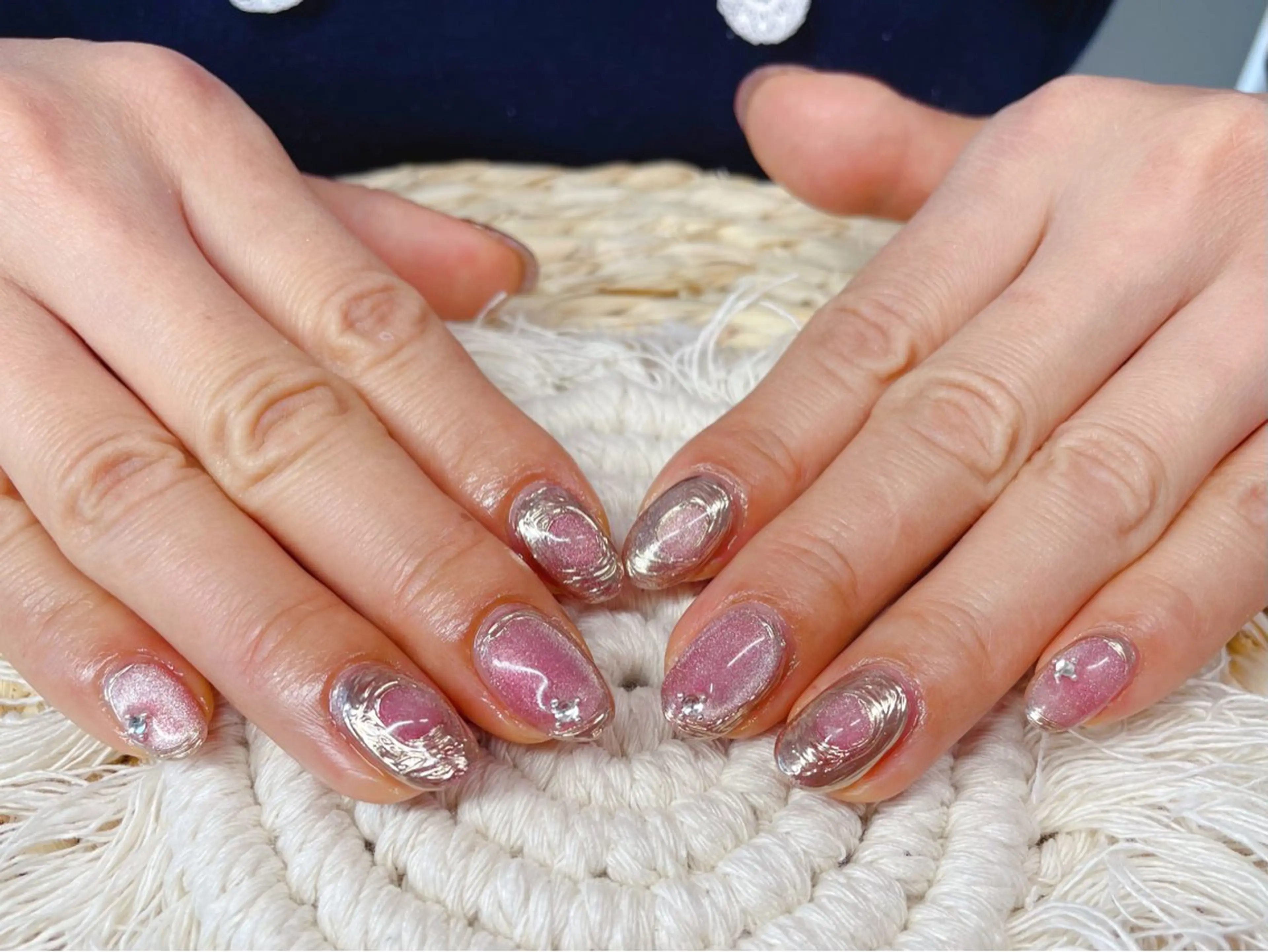 ネイル マグネットネイル ミラーネイル ハンドネイル Orchid Nailのネイルデザイン