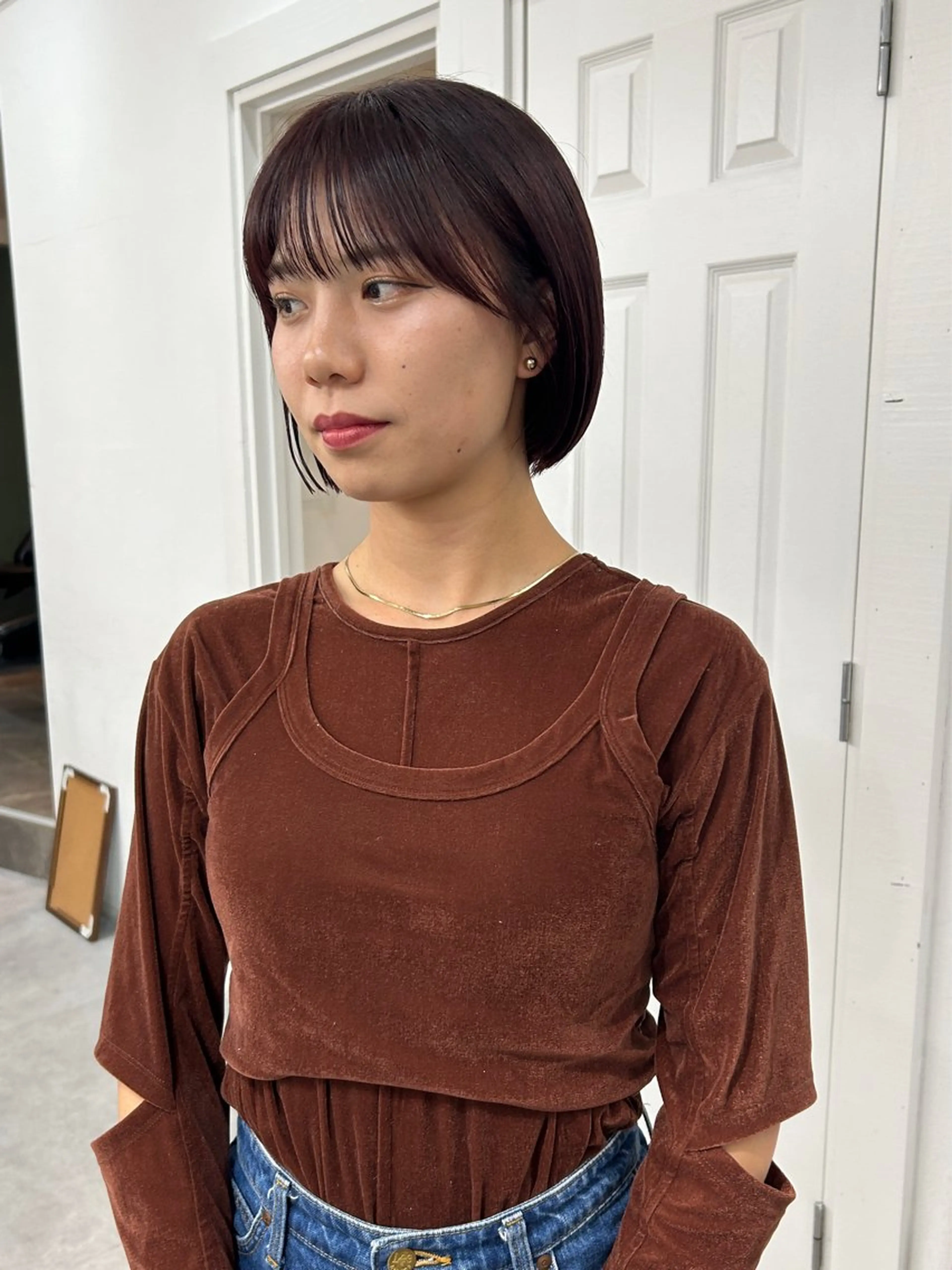 ショート カラー レイヤーボブ/ 艶カラー/サナ🌼のヘアスタイル