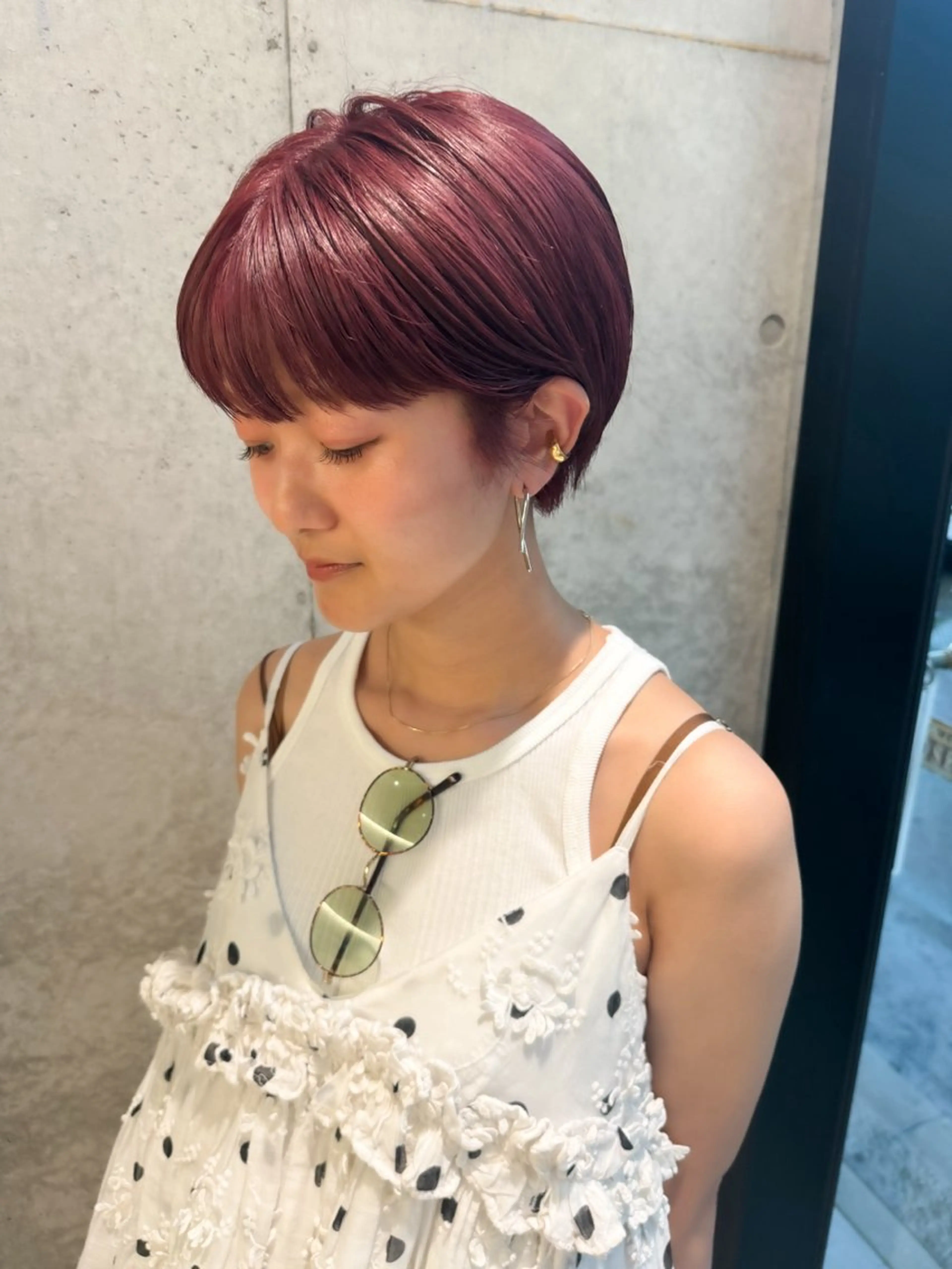 ショート カラー ヘアアレンジ ミニボブ/ブリーチ 🌈MISATOのヘアスタイル