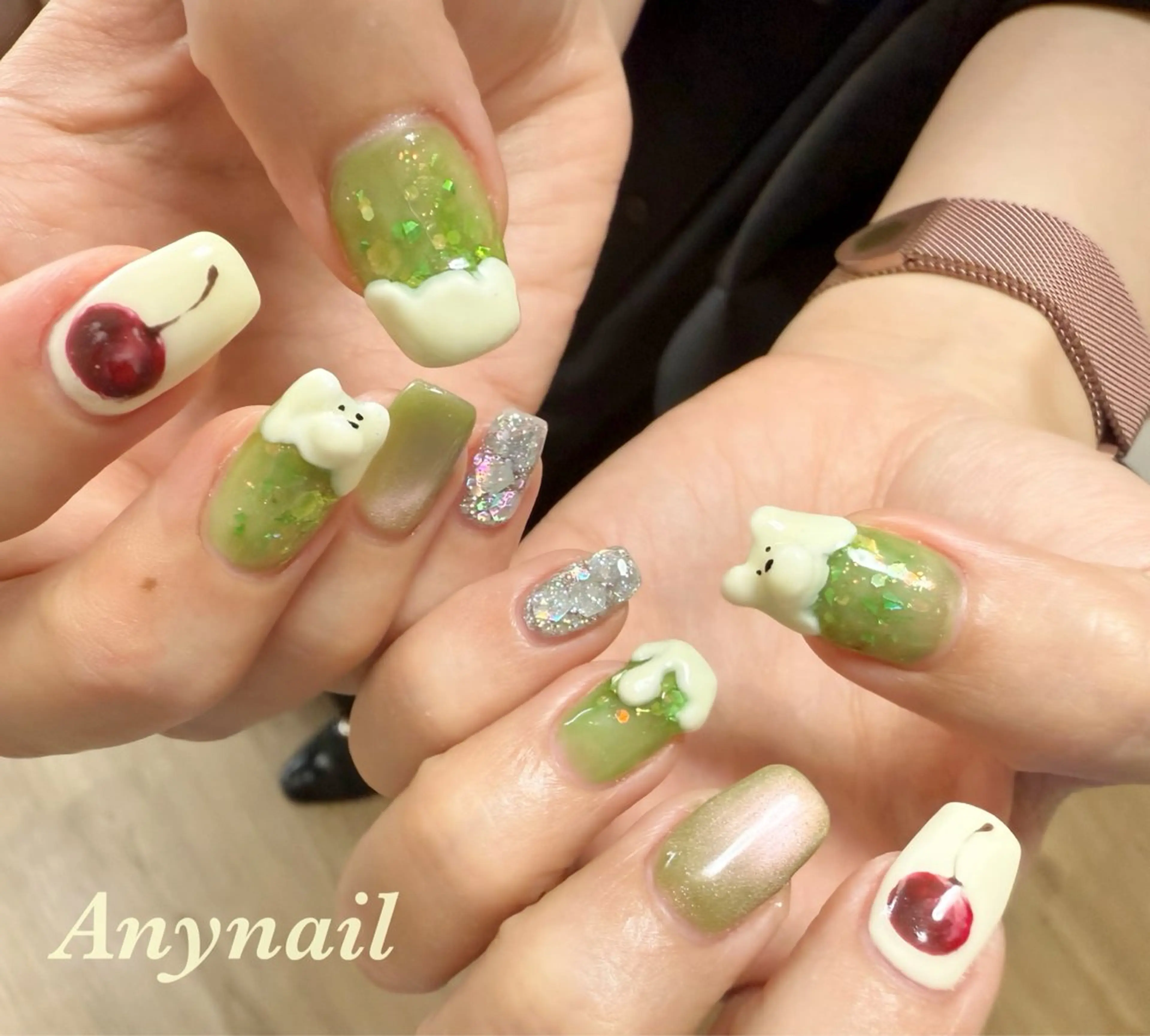 ネイル アートネイル ブルー 持ち込み 夏ネイル 岩澤 恵子のネイルデザイン