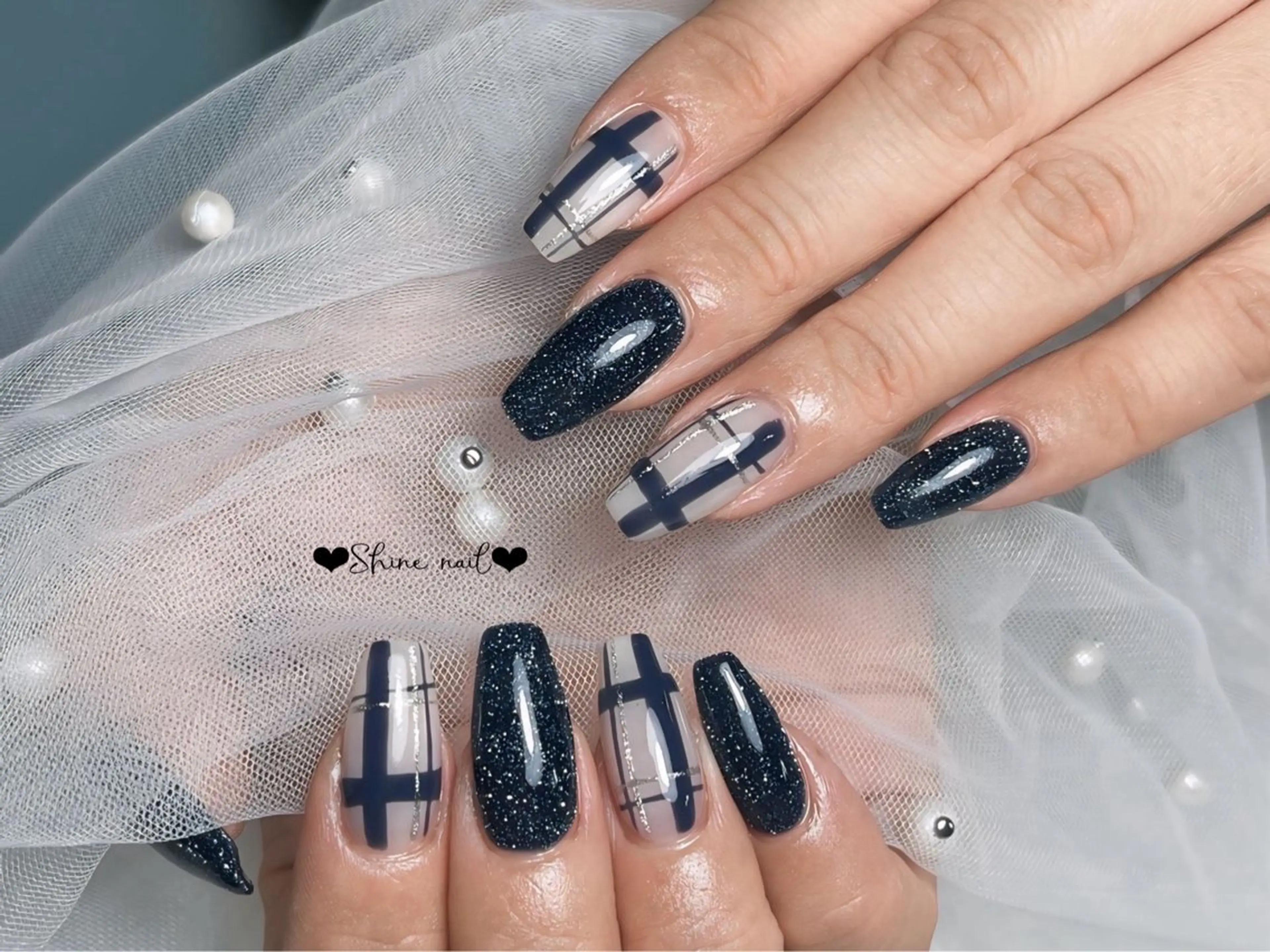 ネイル ハンドネイル 〜Shine Nail〜【サイナネイル】パラジェル／ 長さだし／持ち込み／ワンホン／フィルイン所属・shine 🎀 長さだし&デザインのネイルデザイン