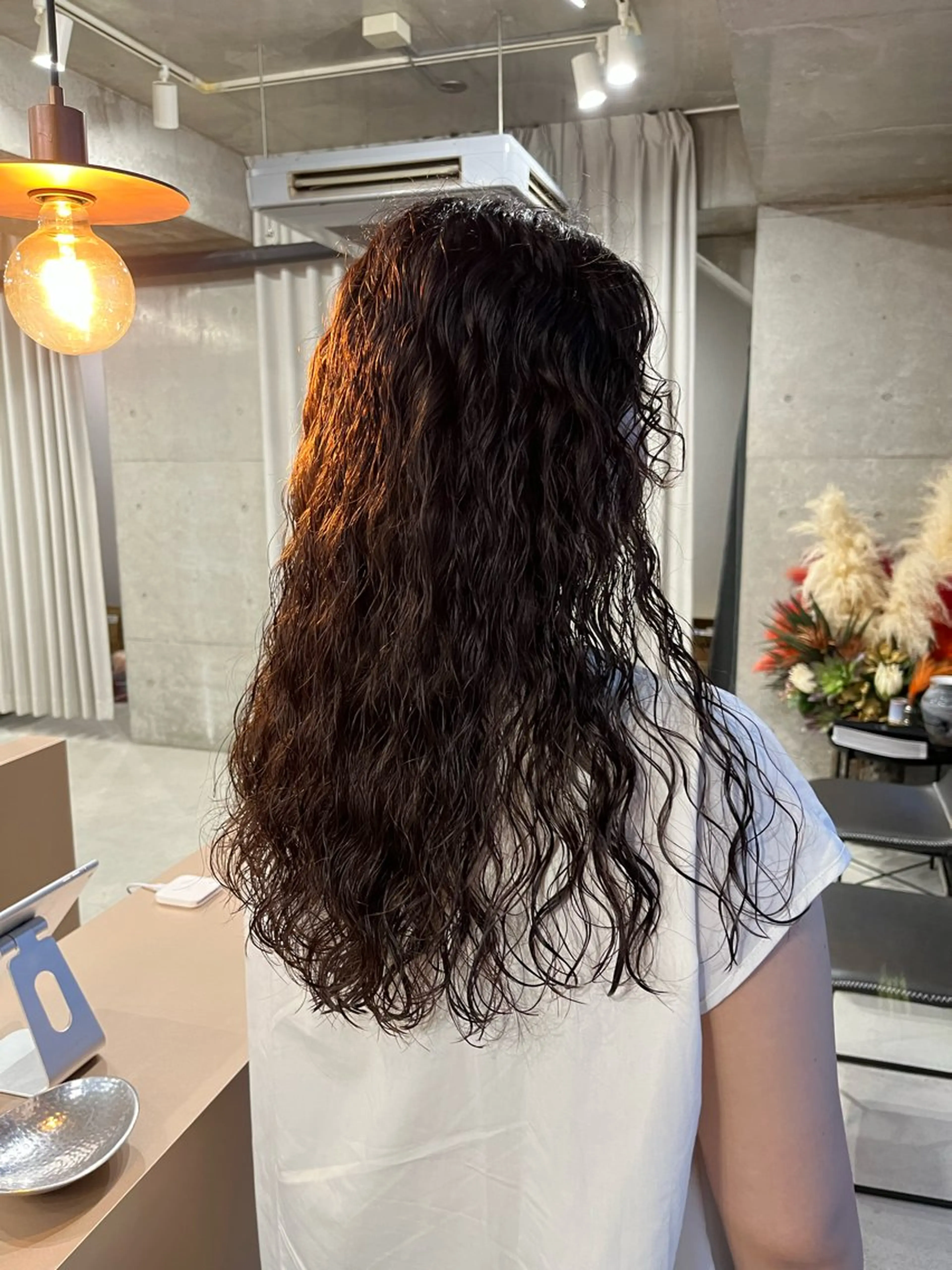 ミディアム カラー パーマ カット パーマ トリートメント 表参道/髪質改善・ 透明感 colorのヘアスタイル