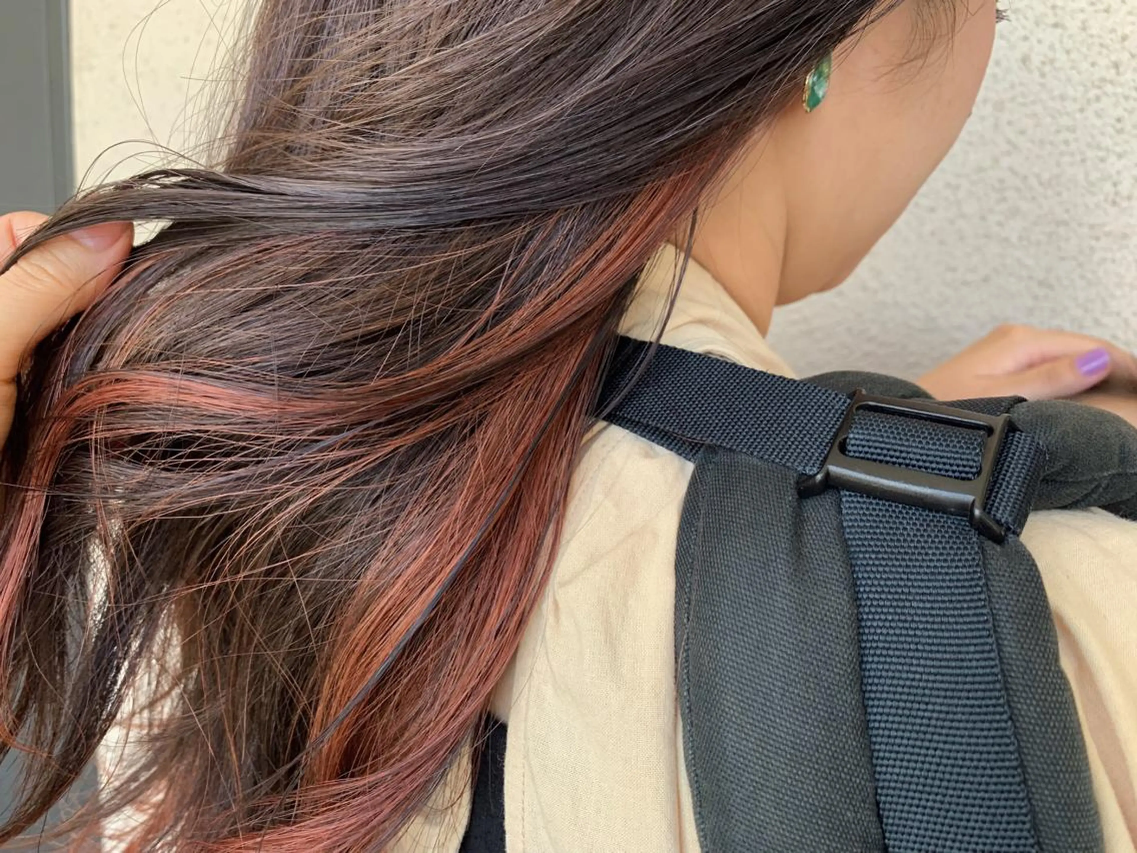 ロング カラー アッシュ ブリーチ インナーカラー ピンクカラー パープルカラー サダハルカ |chouetteのヘアスタイル