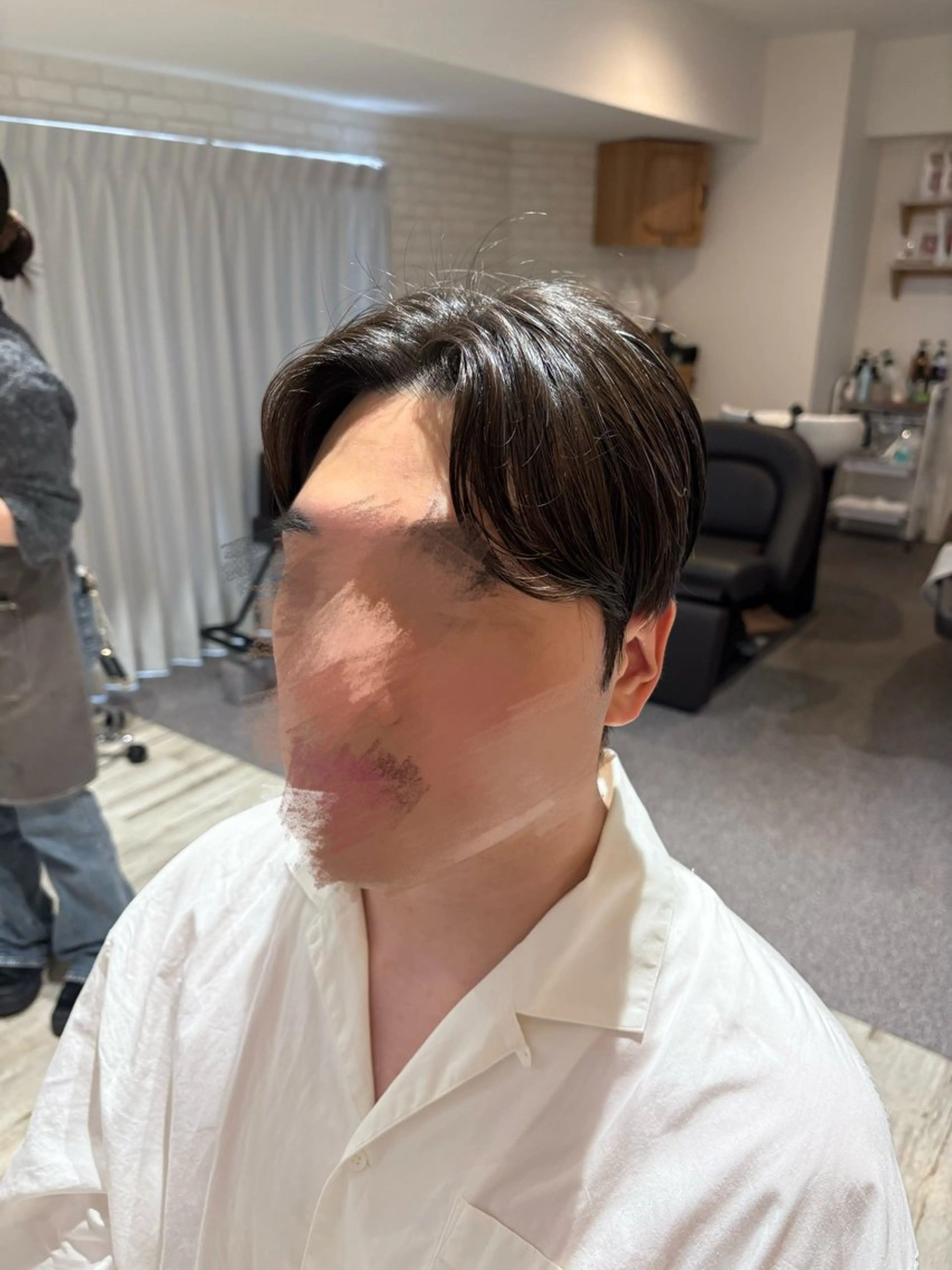 ショート パーマ メンズ ダウンパーマ メンズパーマ ニュアンスパーマ カット パーマ 透明感/韓国風 HIRARIのヘアスタイル