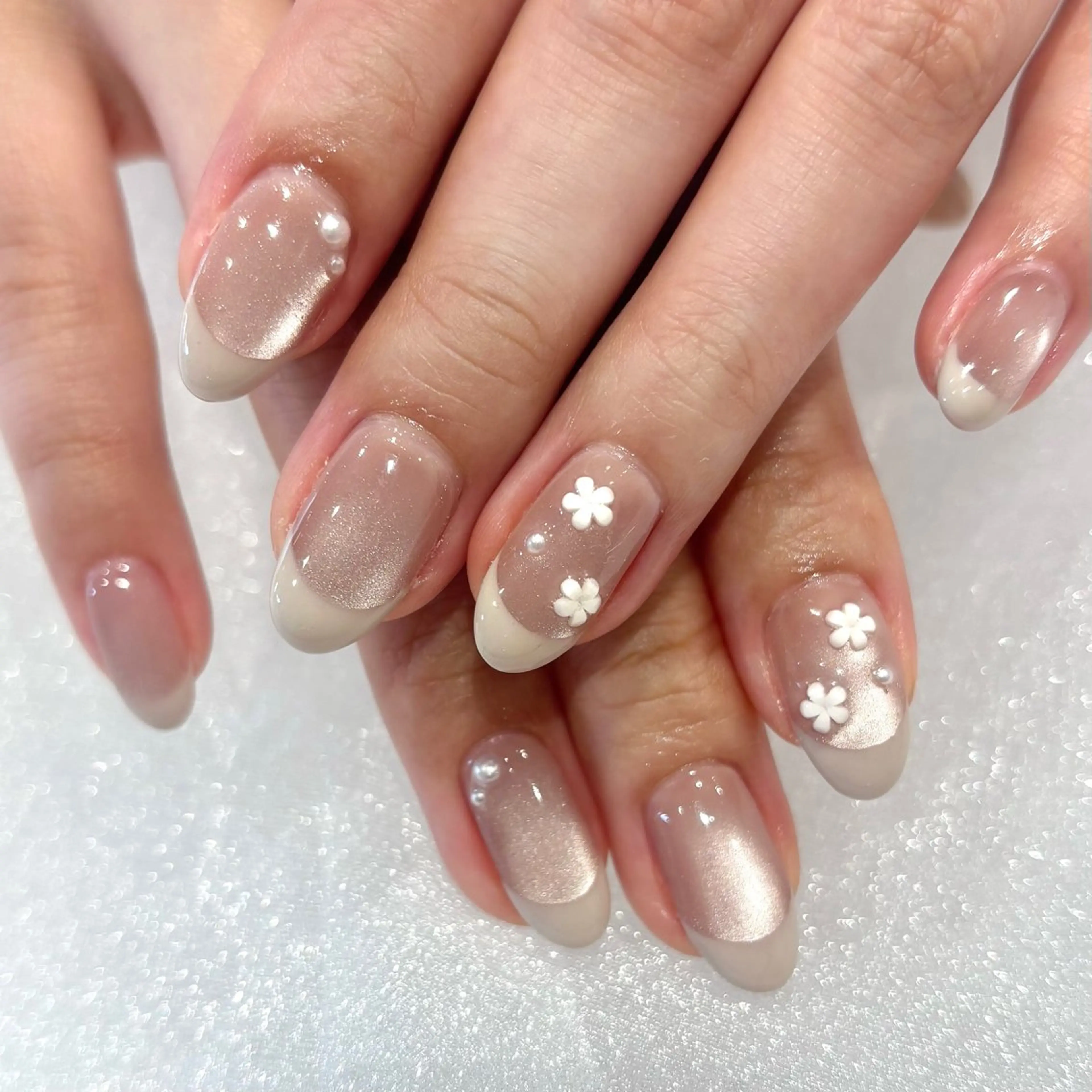 ネイル フレンチネイル マグネットネイル ハンドネイル nailist🍒 ヤマザキのネイルデザイン