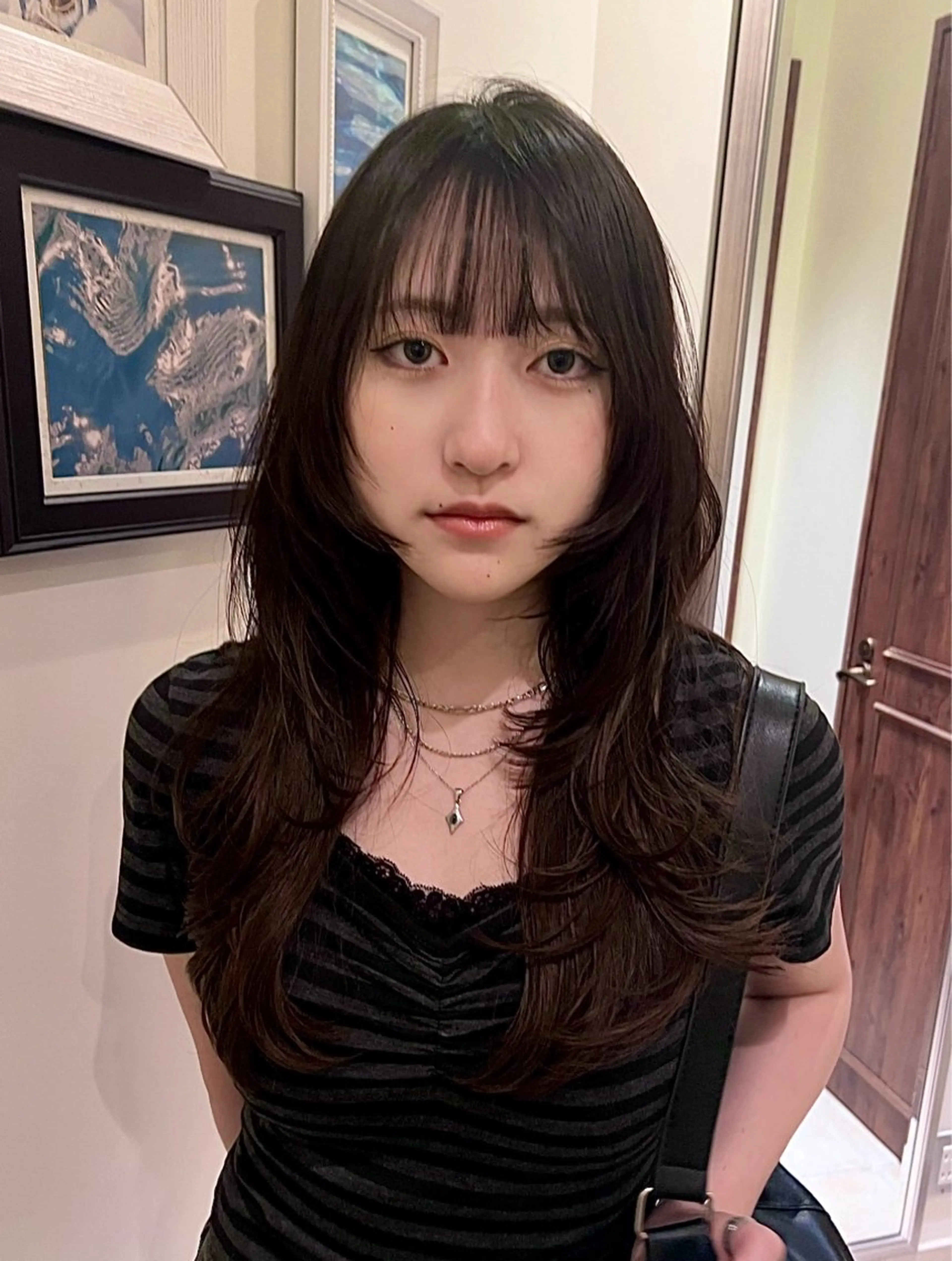 ロング カラー ブラウンカラー ショコラブラウン ヘアカラー 有賀 颯天のヘアスタイル