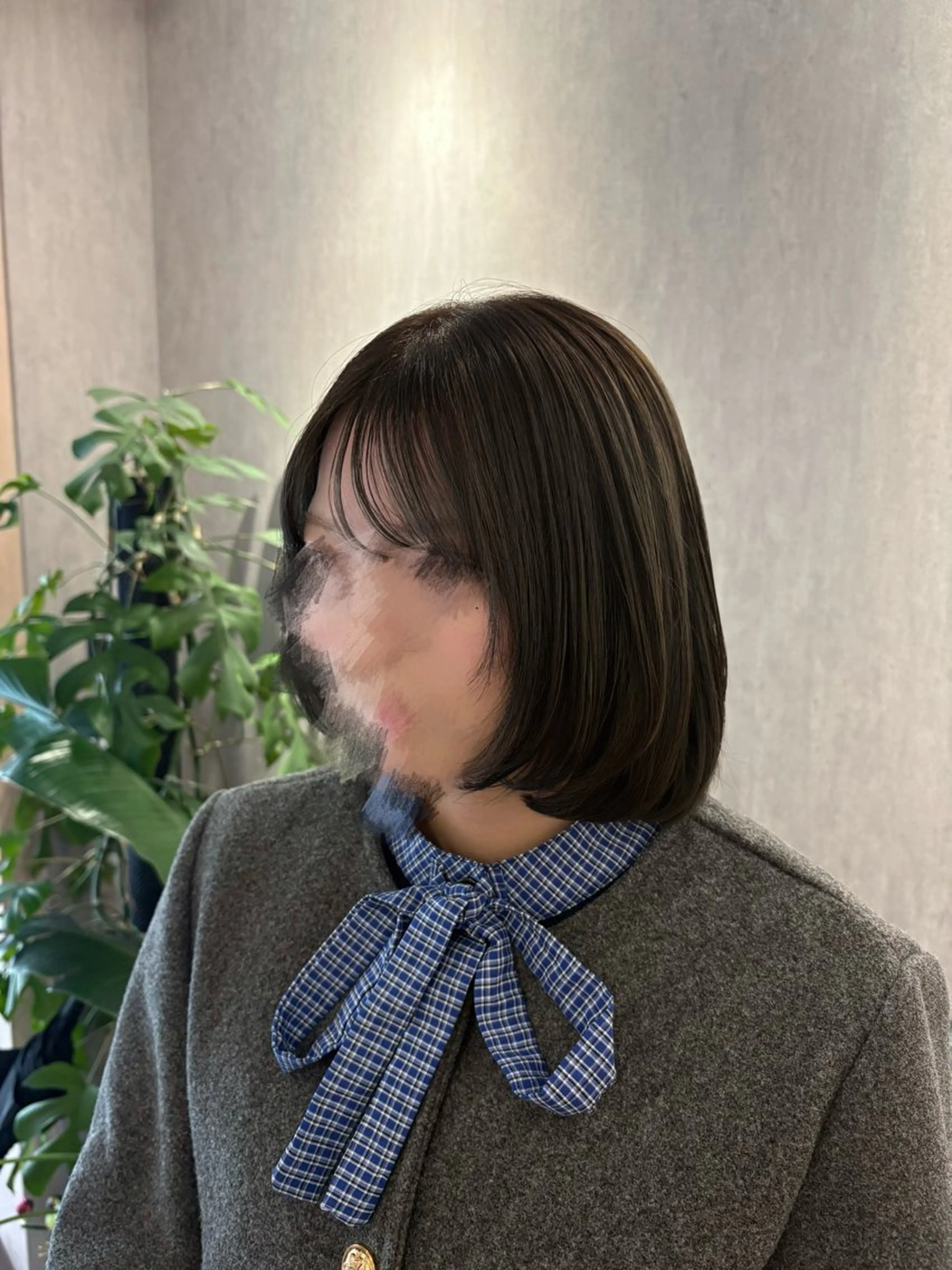 ミディアム カラー 透明感カラー 顔まわりレイヤー 顔周りカット レイヤーカット カット ヘアカラー 中田 汐梨のヘアスタイル