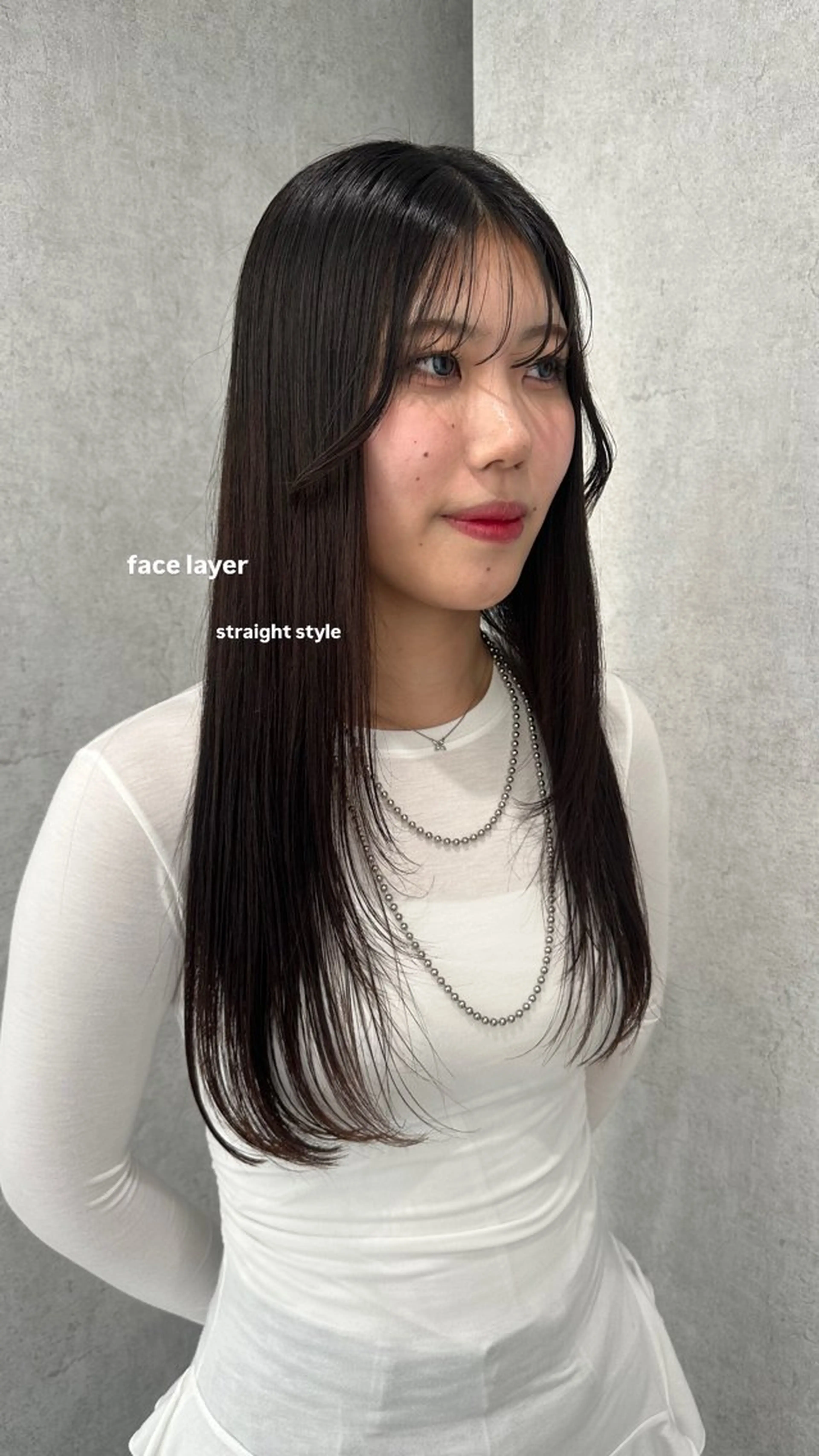 ロング カット ヘアカラー トリートメント v-lab studio所属・韓国レイヤーカット/ 艶カラー/ noaのヘアスタイル