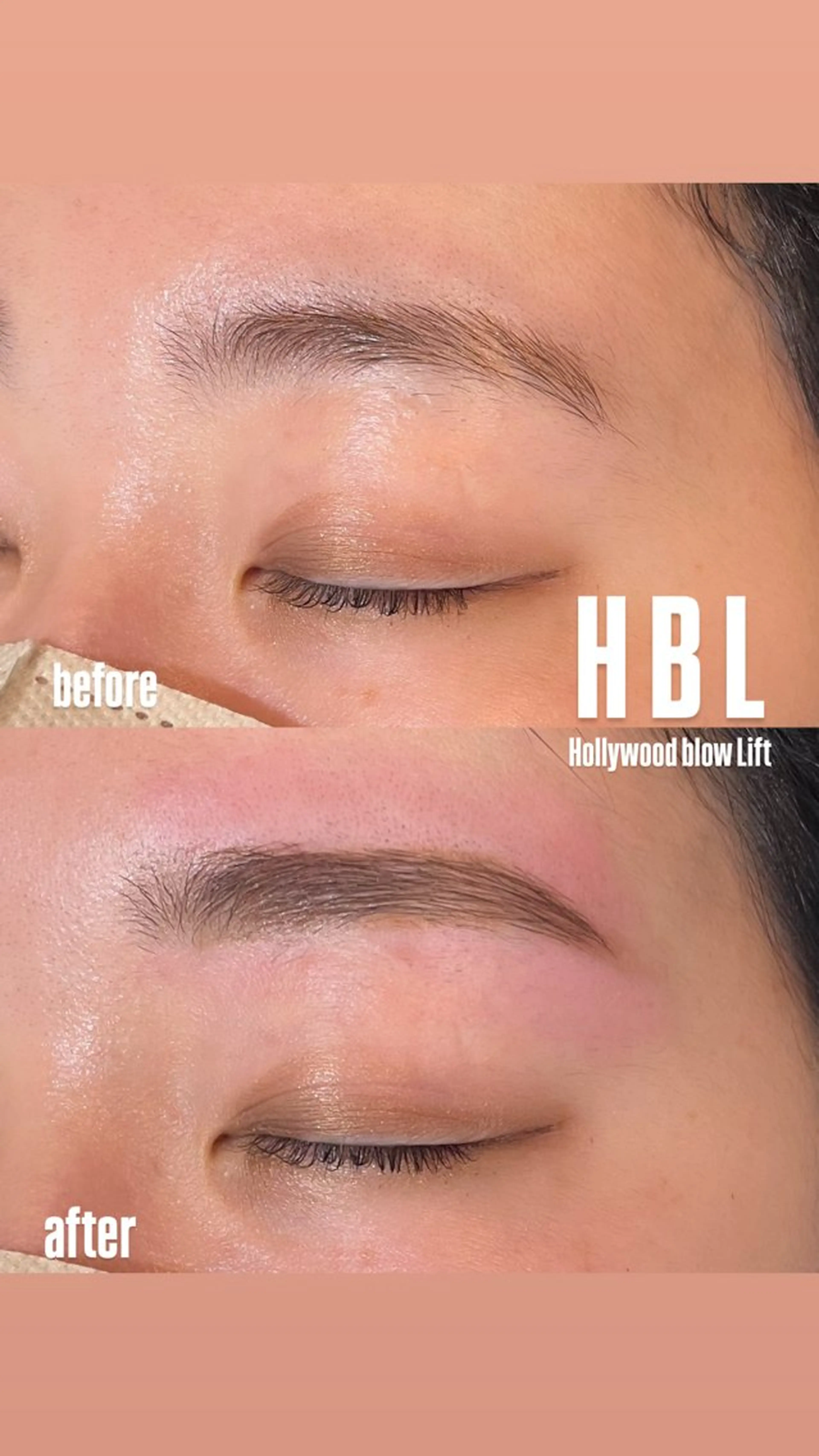 アイブロウ ハリウッドブロウリフト おくにし はなのヘアスタイル