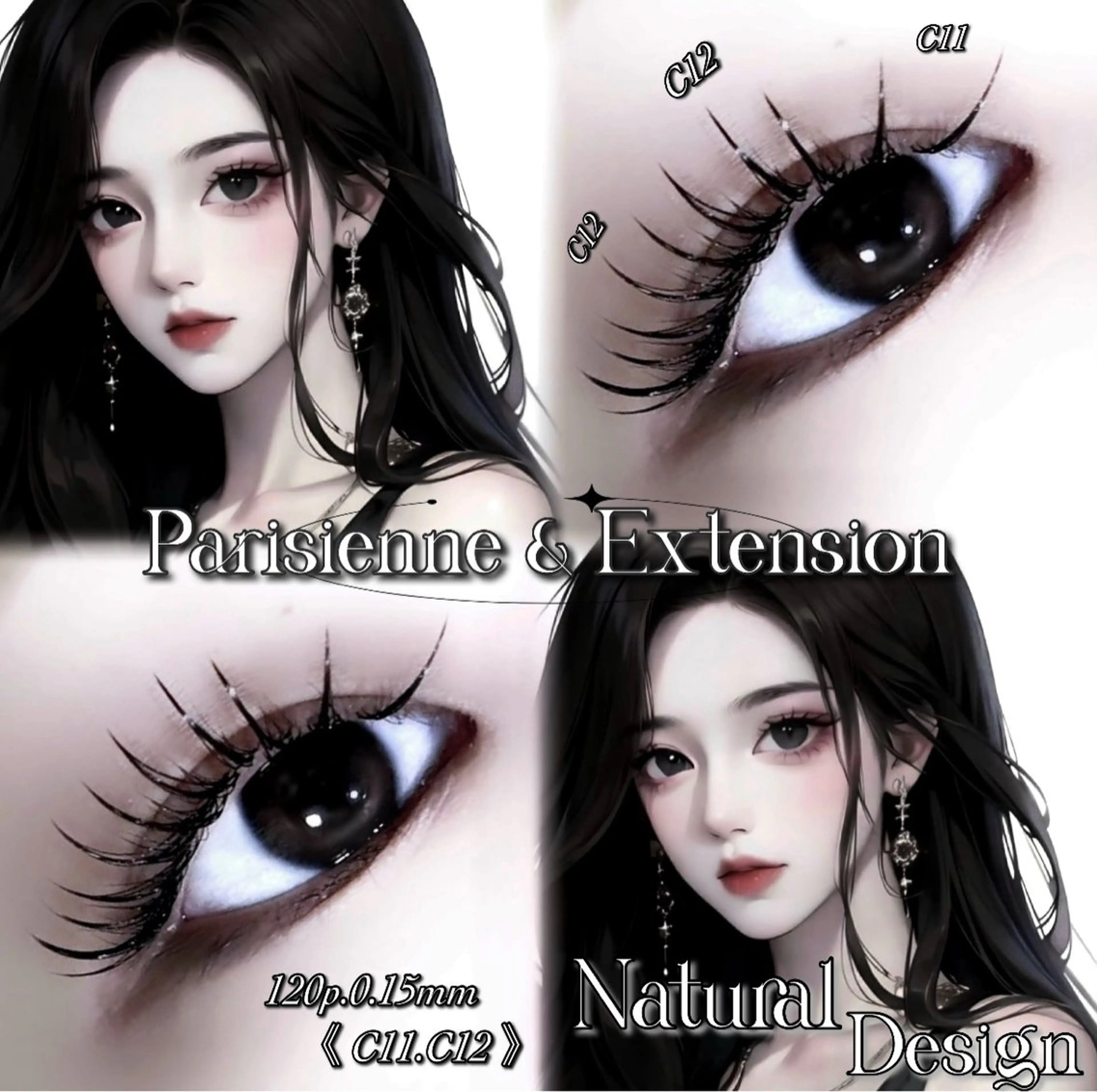 マツエク・マツパ memelu . RIJU 🩶のマツエク・マツパデザイン