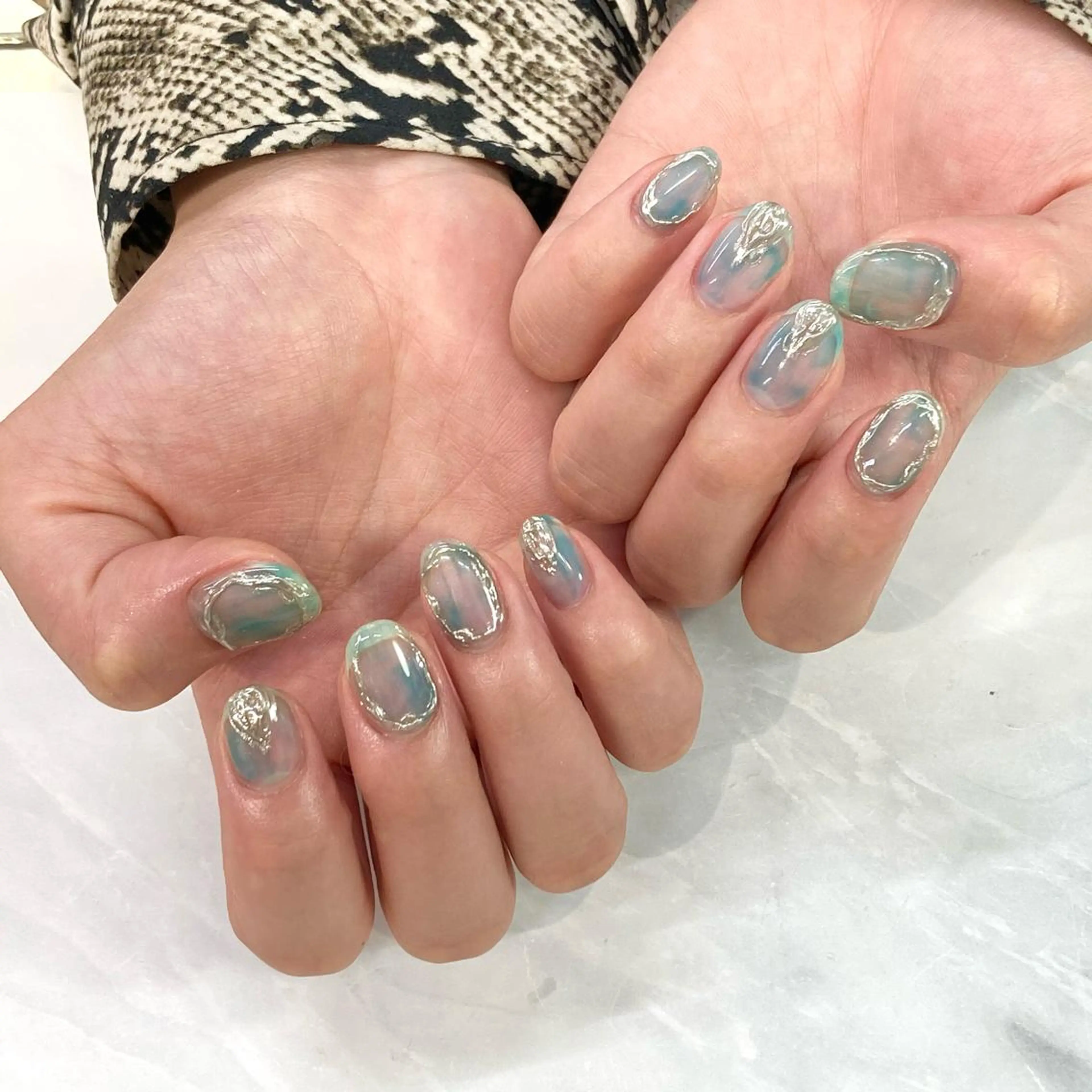 ネイル ミラーネイル KODA308 Saoriのネイルデザイン