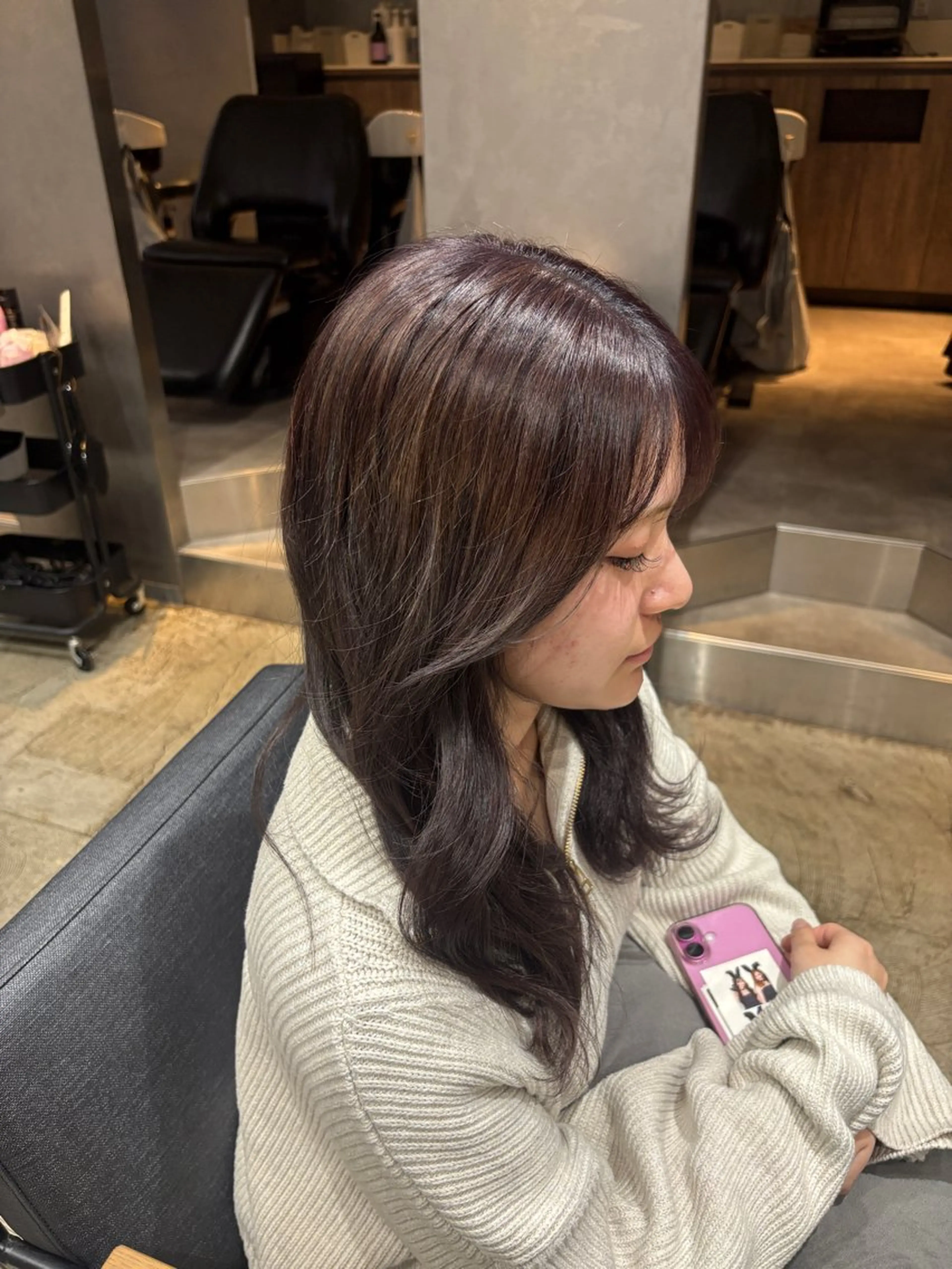 ロング カラー ブリーチ 透明感カラー ヘアカラー Inity心斎橋/ クルミのヘアスタイル