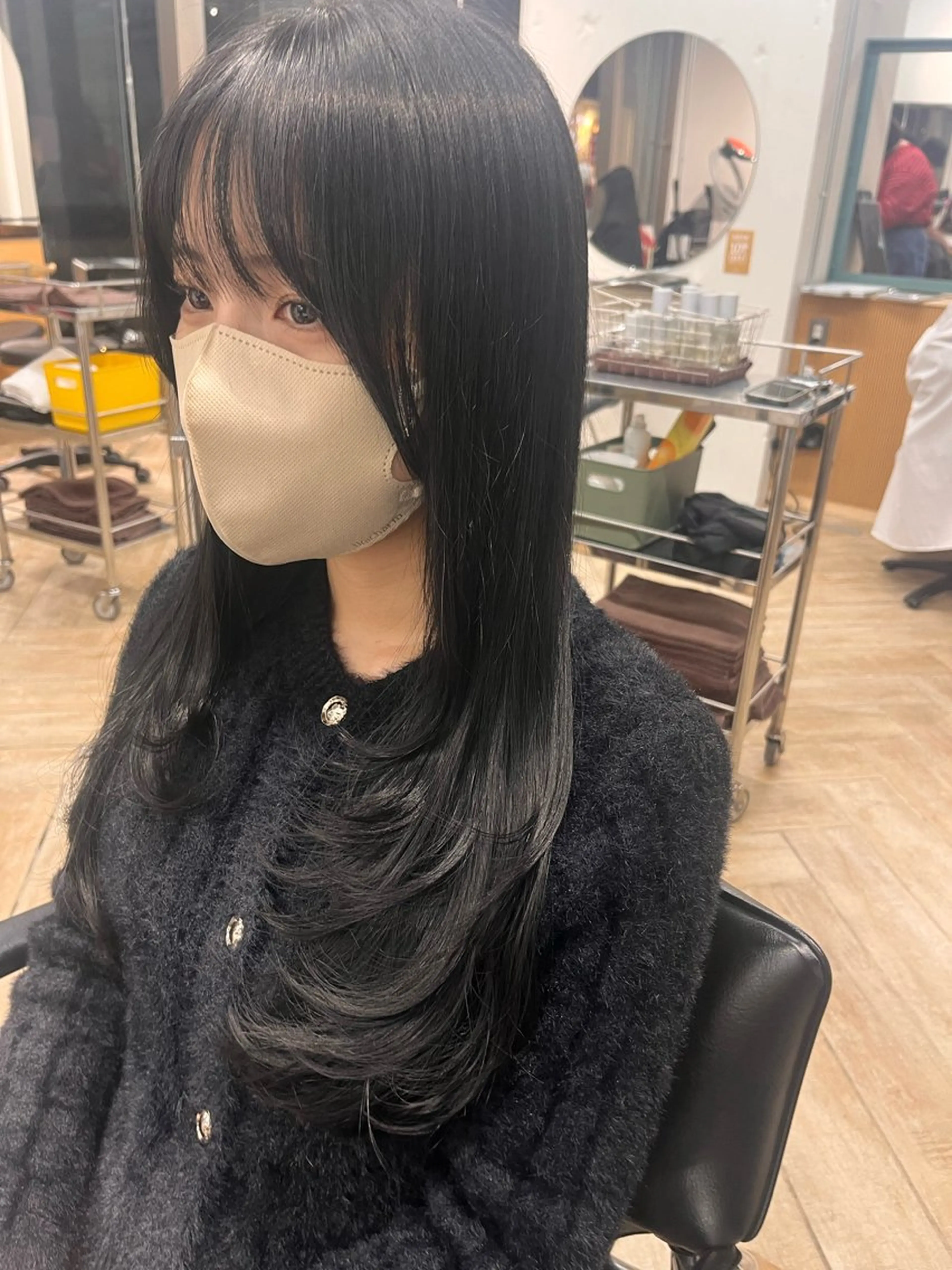 【ご新規様限定🌟】前髪/顔周りカット+艶カラー+オージュアクイックトリートメント🎀の写真