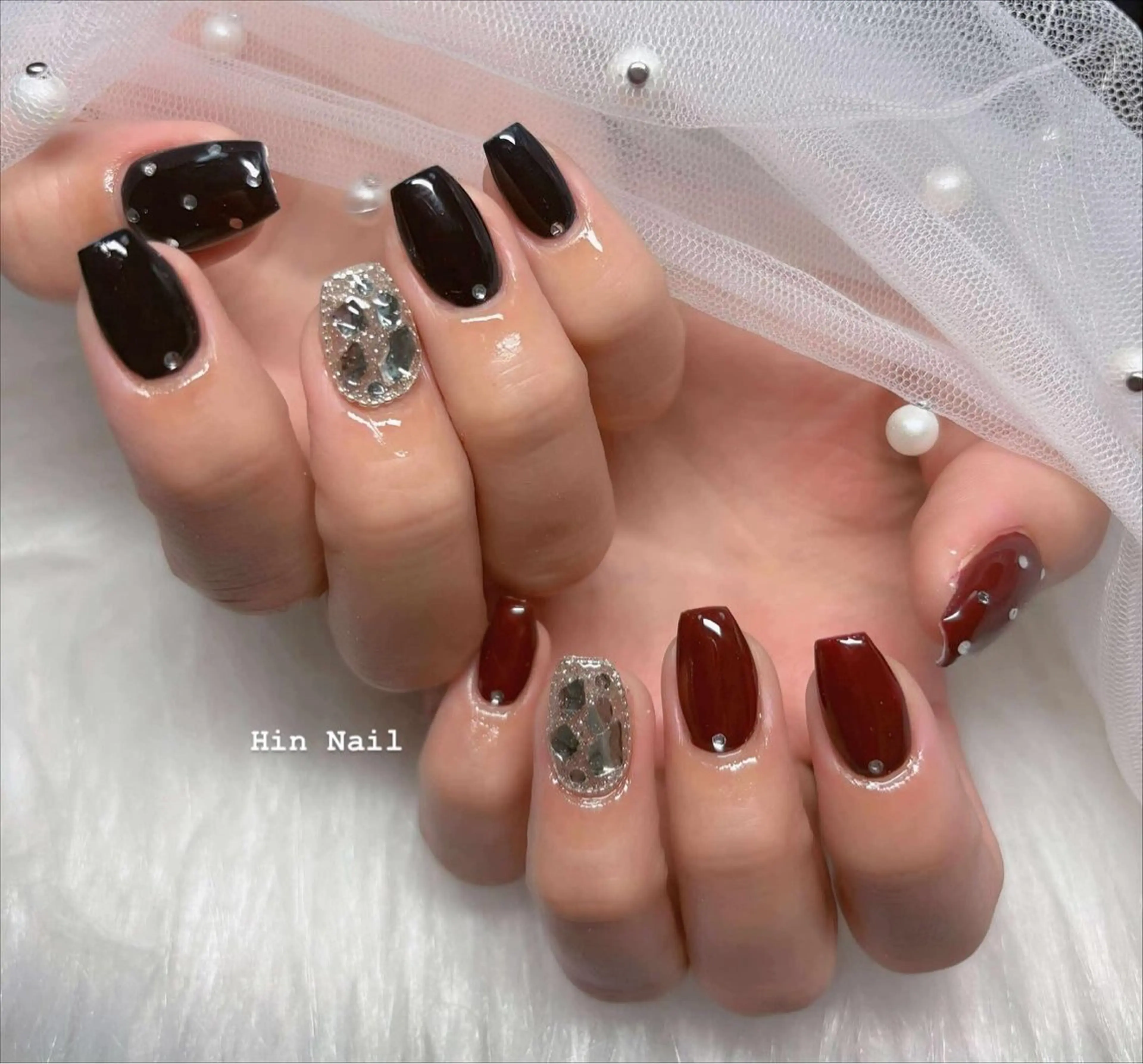 ネイル フットネイル フレンチネイル ジェルネイル グラデーション 韓国ネイル ハンドネイル HIN NAILのネイルデザイン