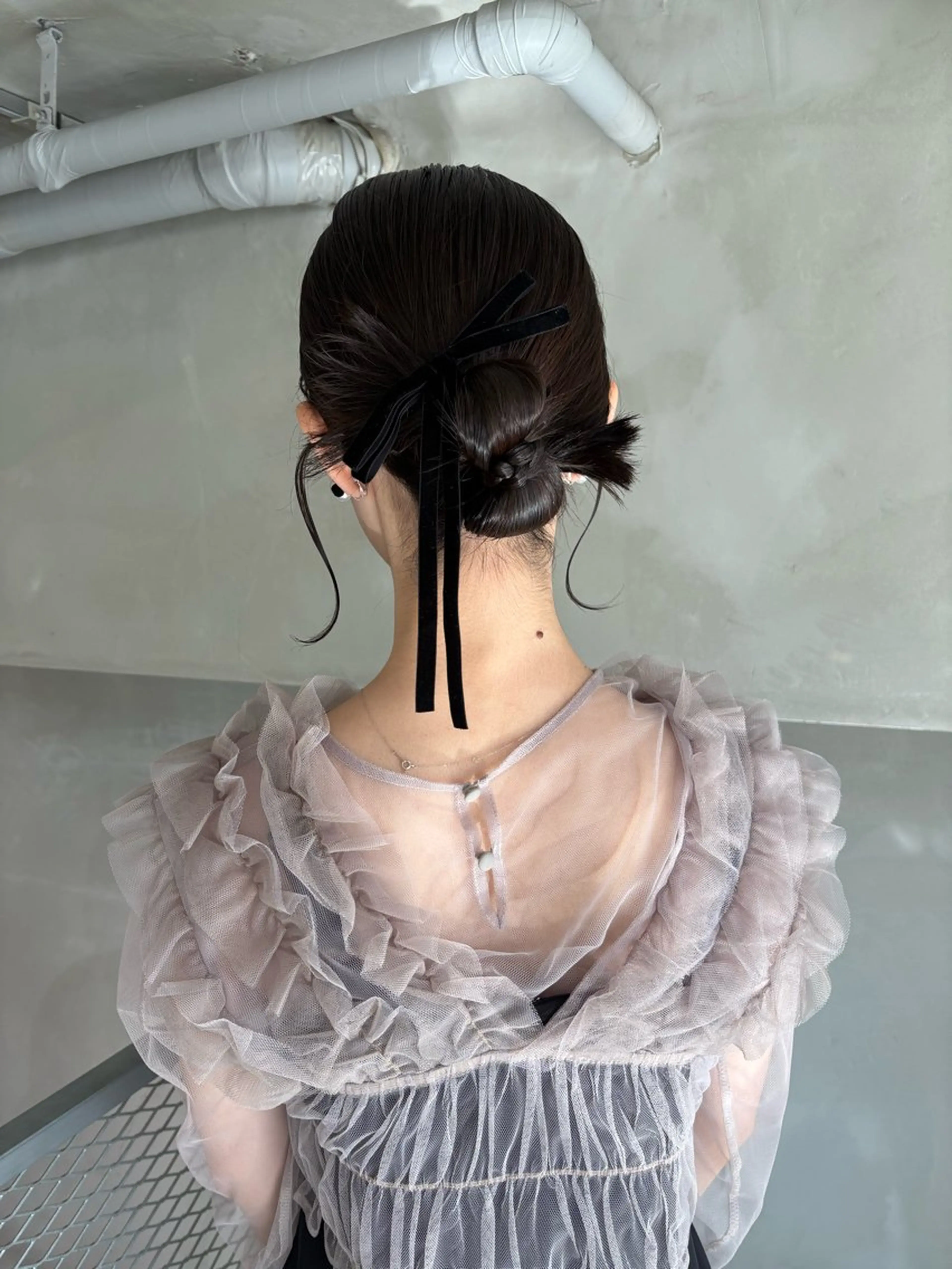 ミディアム ヘアアレンジ ヘアセット 透明感カラー🫧 nanohaのヘアスタイル