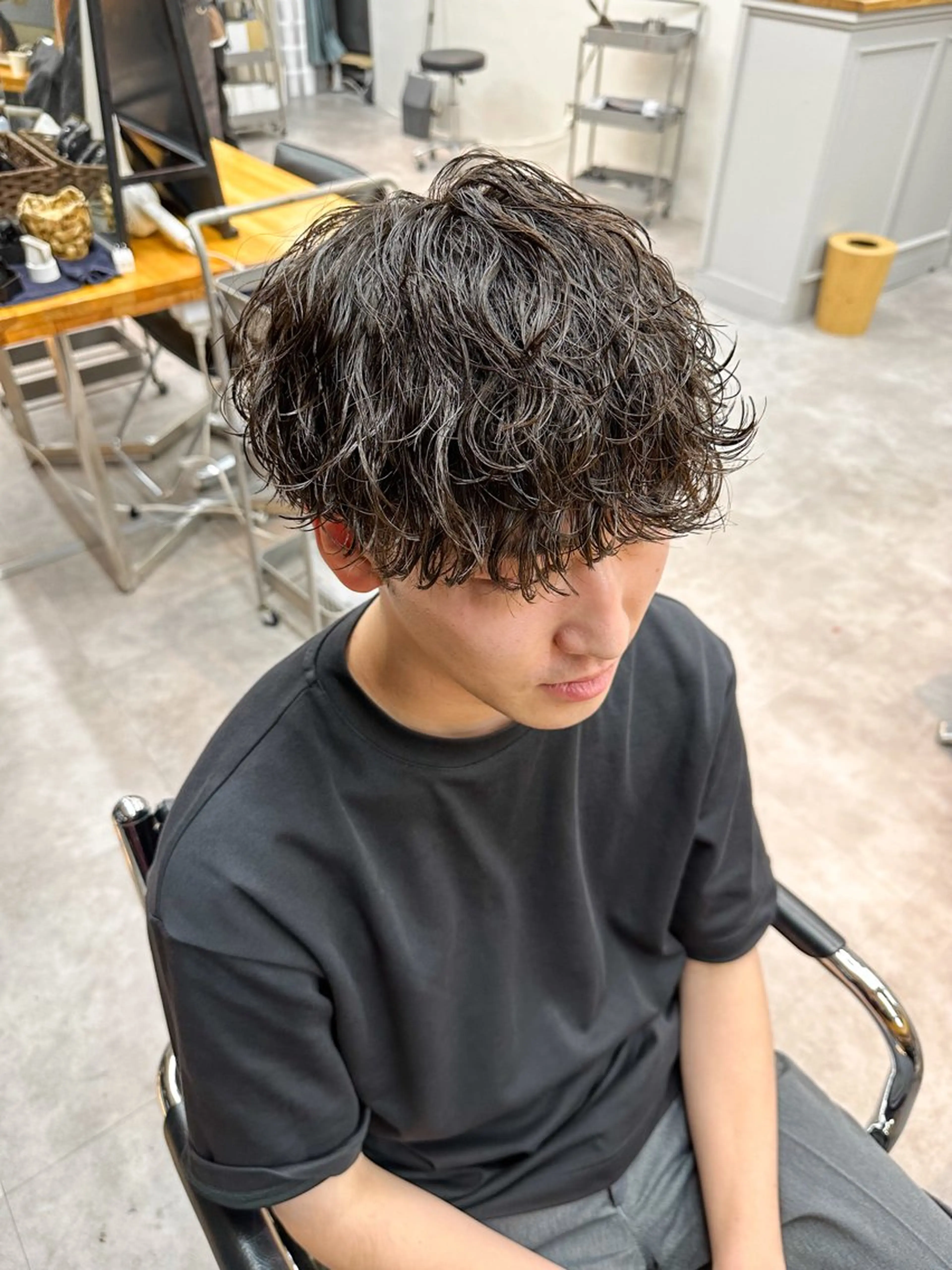 ショート パーマ メンズ カット パーマ warme所属・メンズパーマ メンズ特化ryoのヘアスタイル