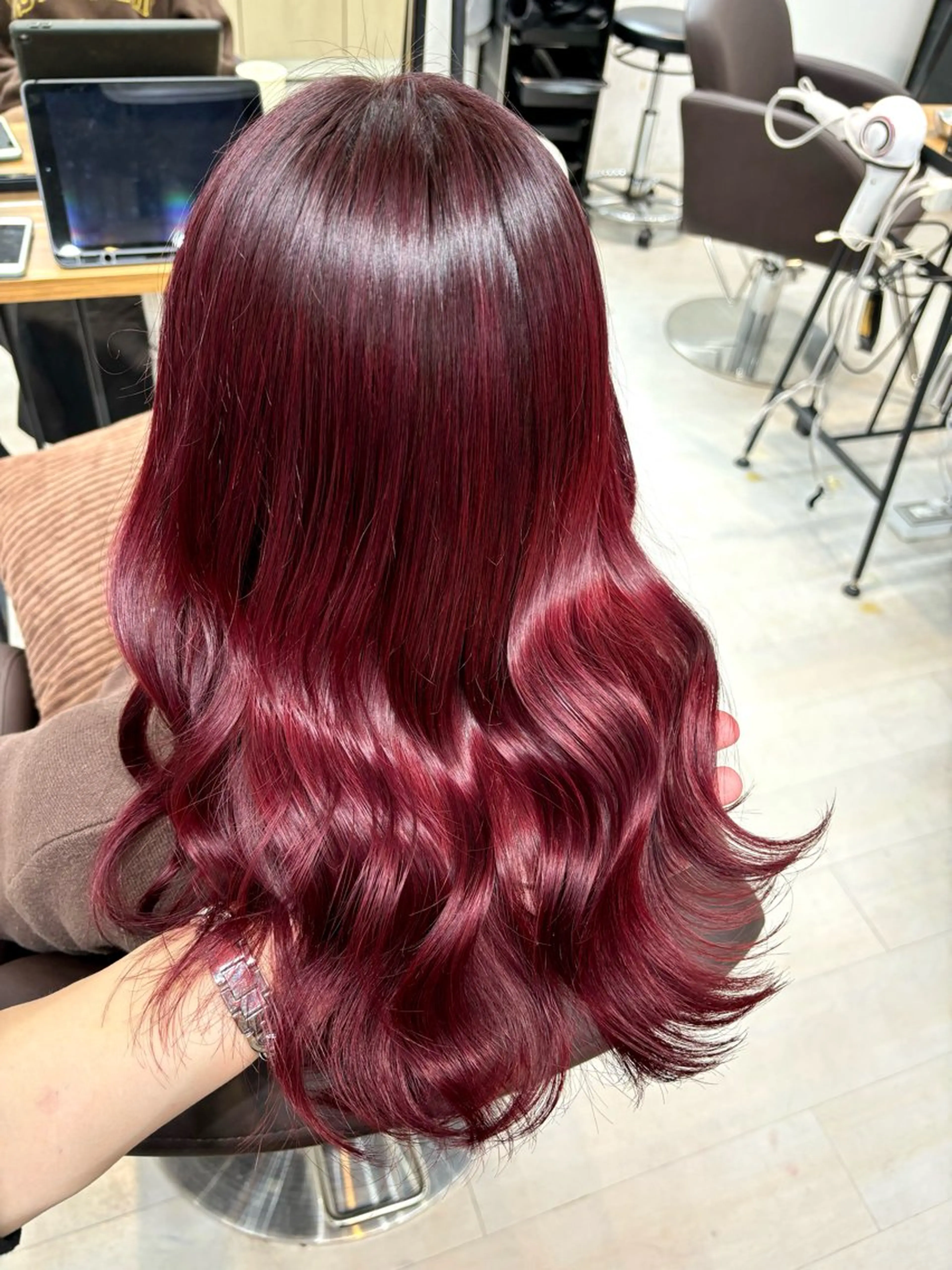 セミロング ヘアカラー トリートメント ヘッドスパ ヘアセット I S所属・🌿透明感カラー‪ 縮毛矯正✨かずきのヘアスタイル