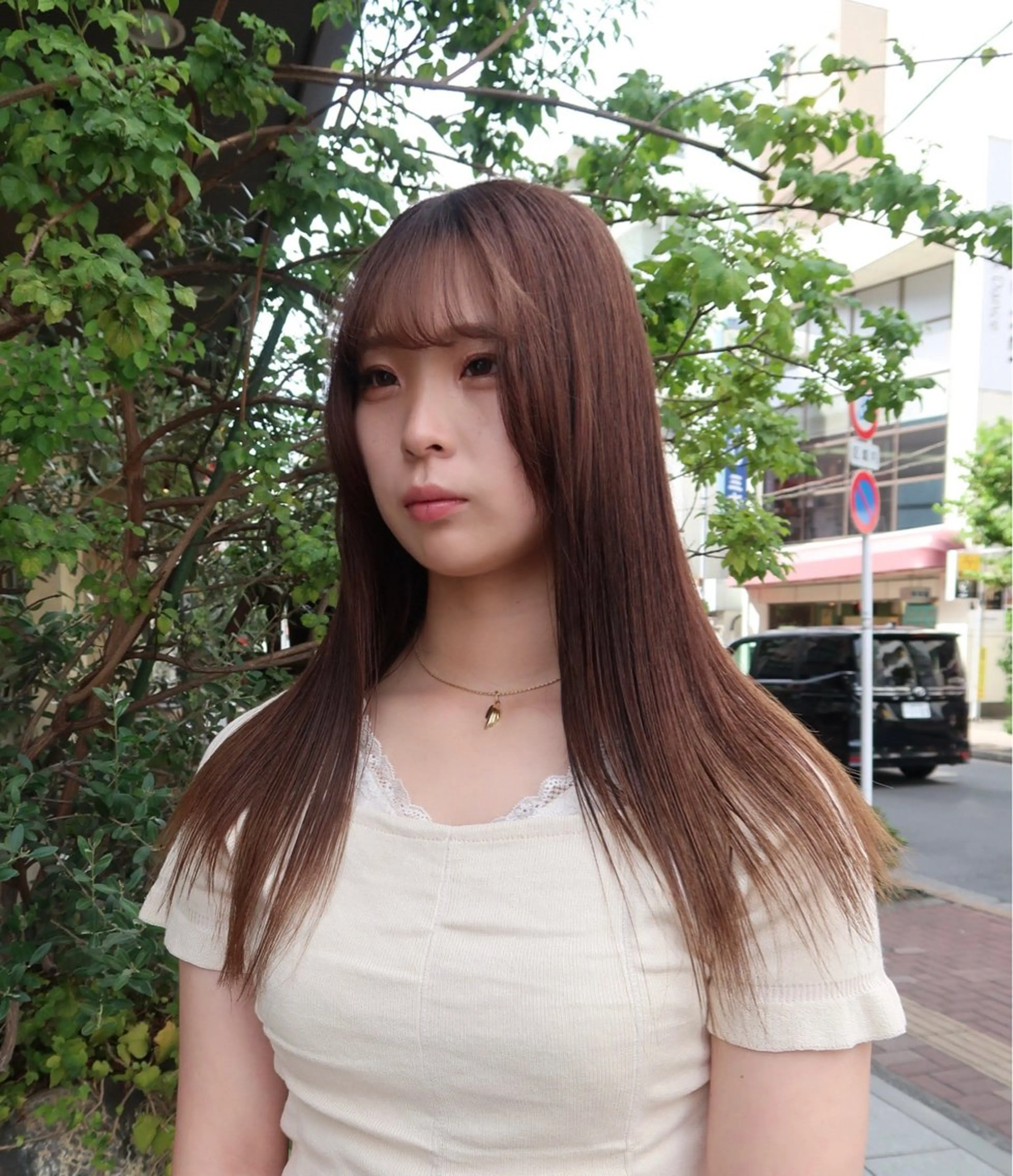 ロング カラー ブリーチ ブラウンカラー トリートメント Rei/ 縮毛矯正/ ハイライトカラー募集のヘアスタイル