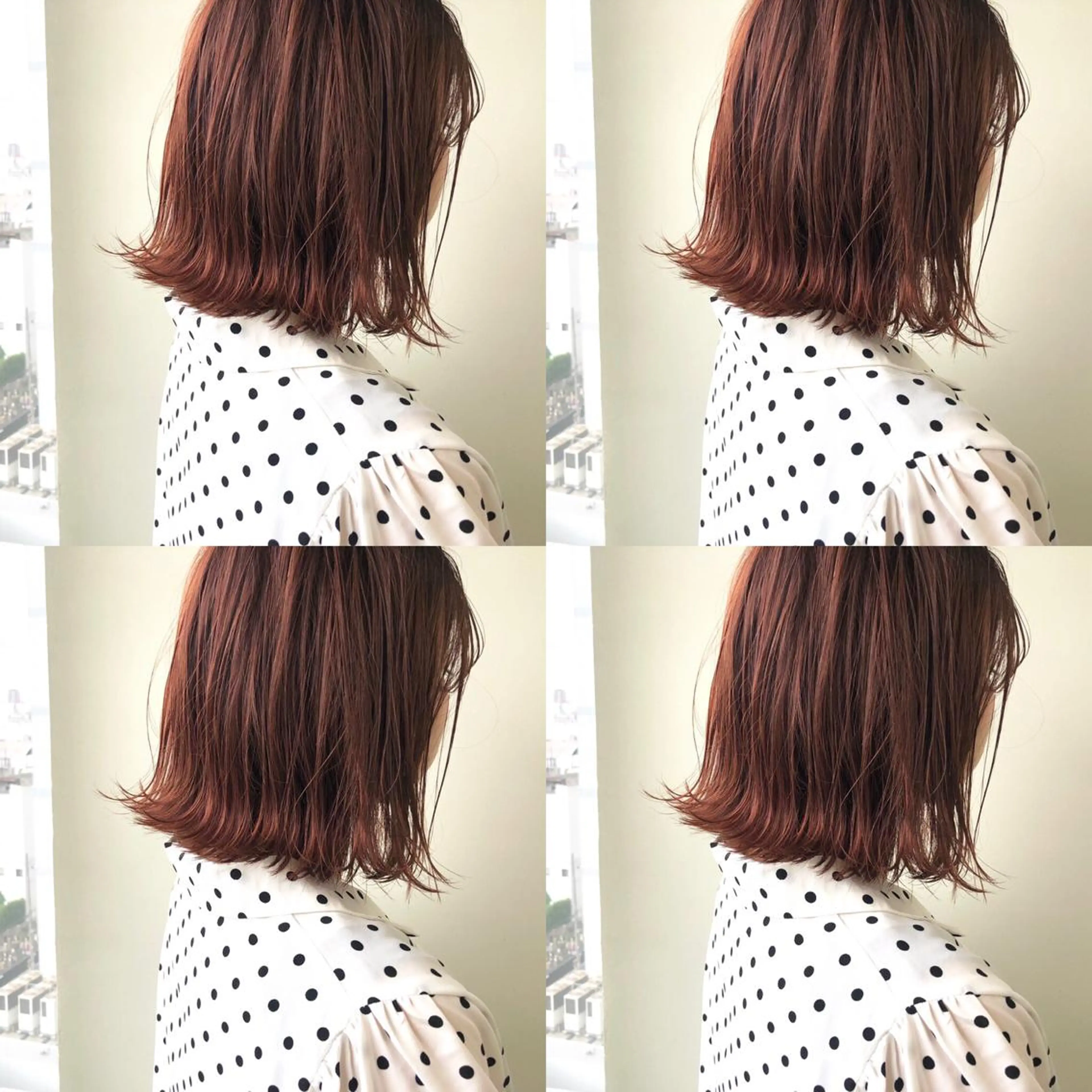 ミディアム 切りっぱなしボブ ボブ カット ヘアカラー トリートメント 小澤大輔 YOLO hairのヘアスタイル