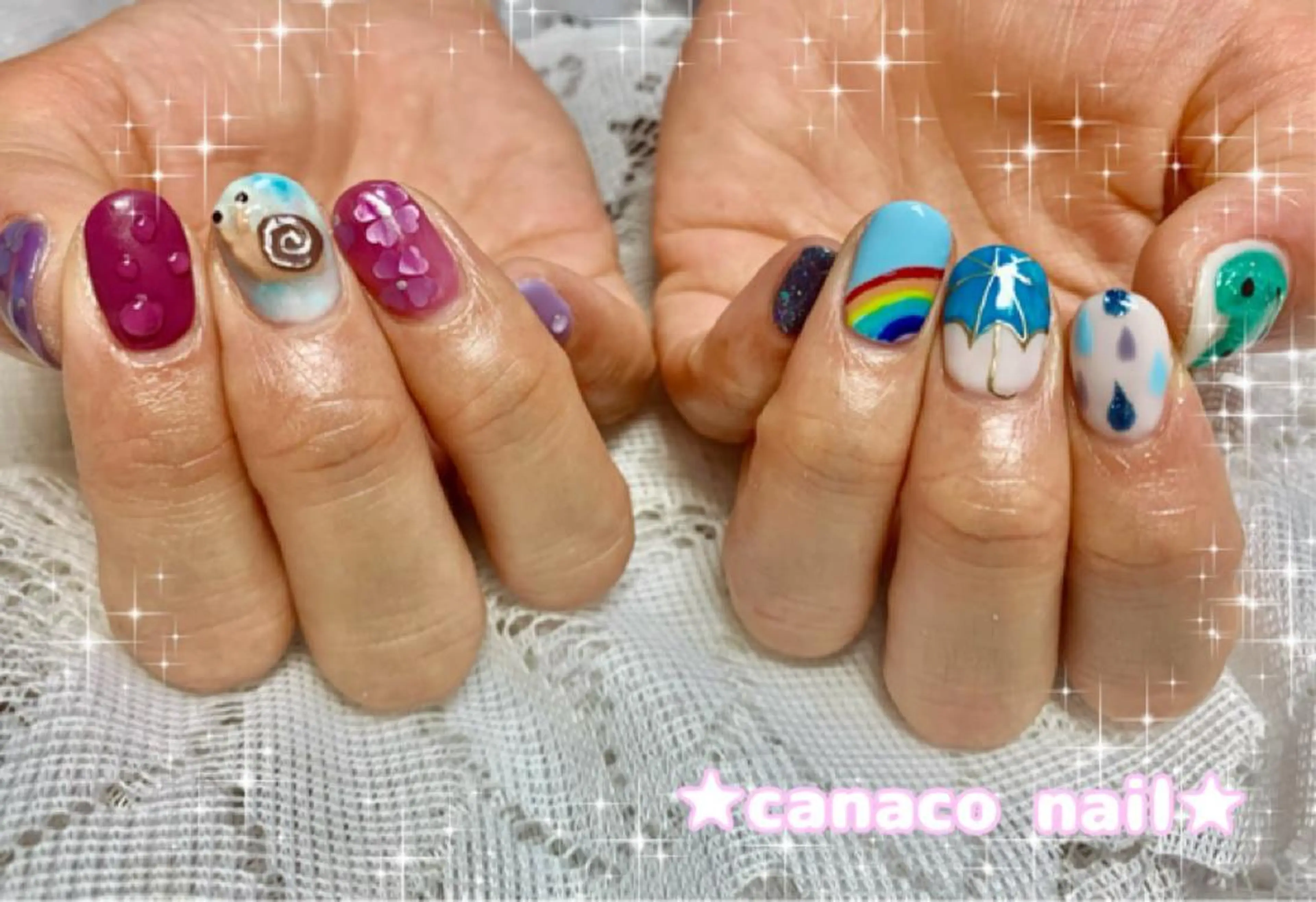 ネイル アートネイル ジェルネイル パラジェル ストーンネイル ハンドネイル ハンドケア Felice所属・ベテランネイル cnc  nailのネイルデザイン