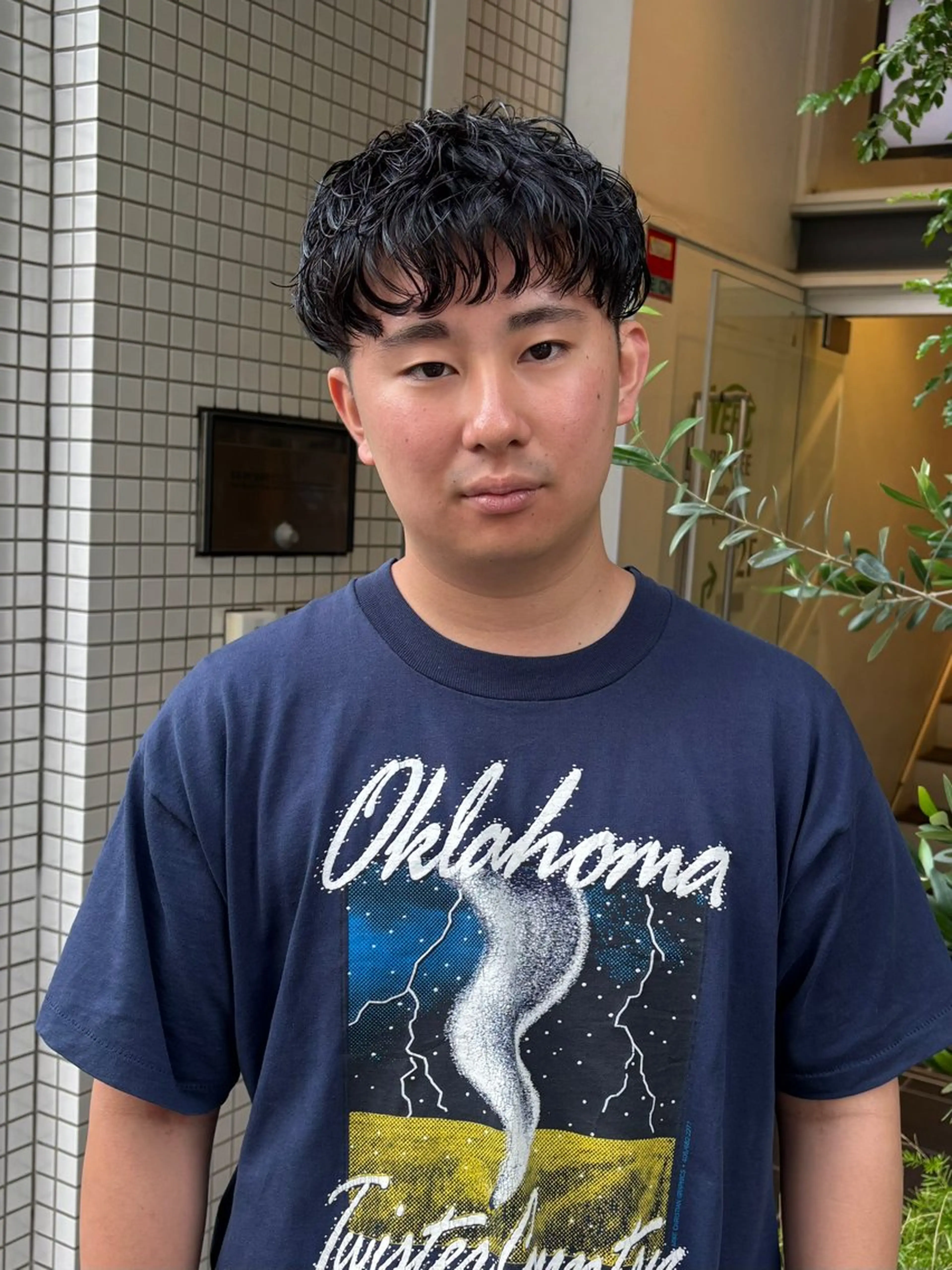 ショート パーマ メンズ カット パーマ メンズパーマ/ブリー チ/motokiのヘアスタイル