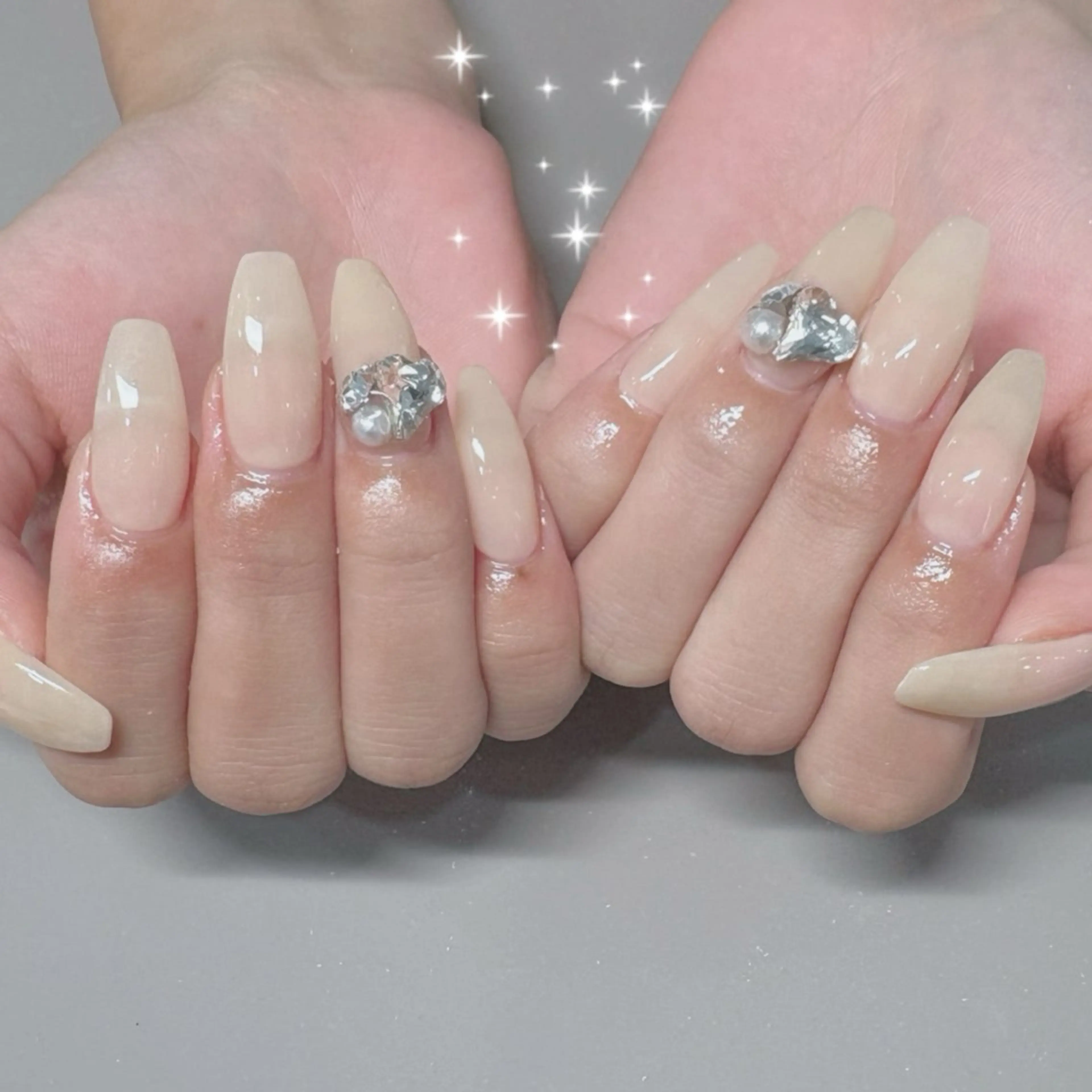 【✨❄️12、1月限定⛄️💙】長さ出し10本8,000→¥5,000❣️＋ワンカラー/カラグラ/ラメグラ（オフ込み）の写真