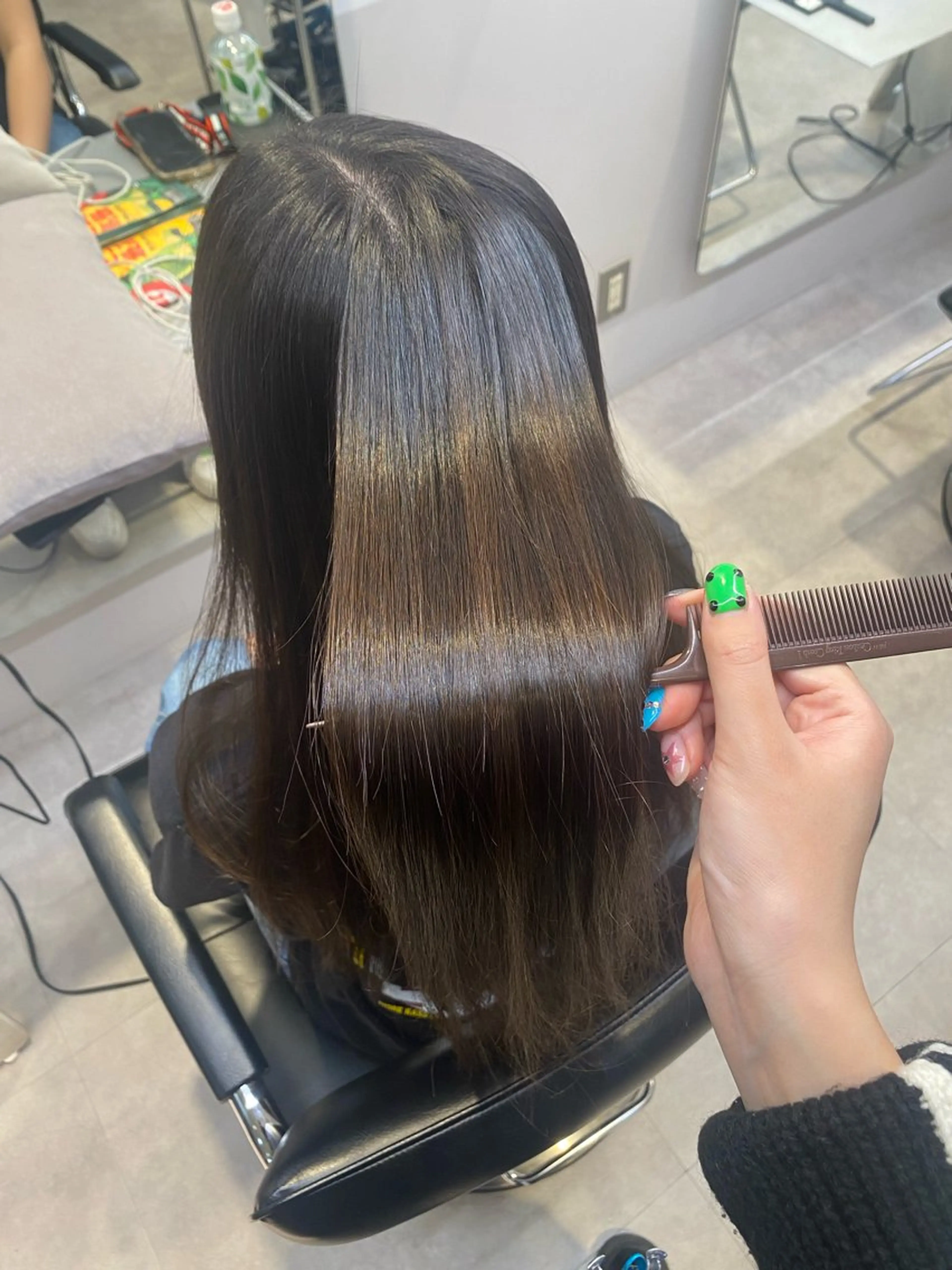 ロング 縮毛矯正 💋sara/レイヤ ーカット【東日本橋】のヘアスタイル