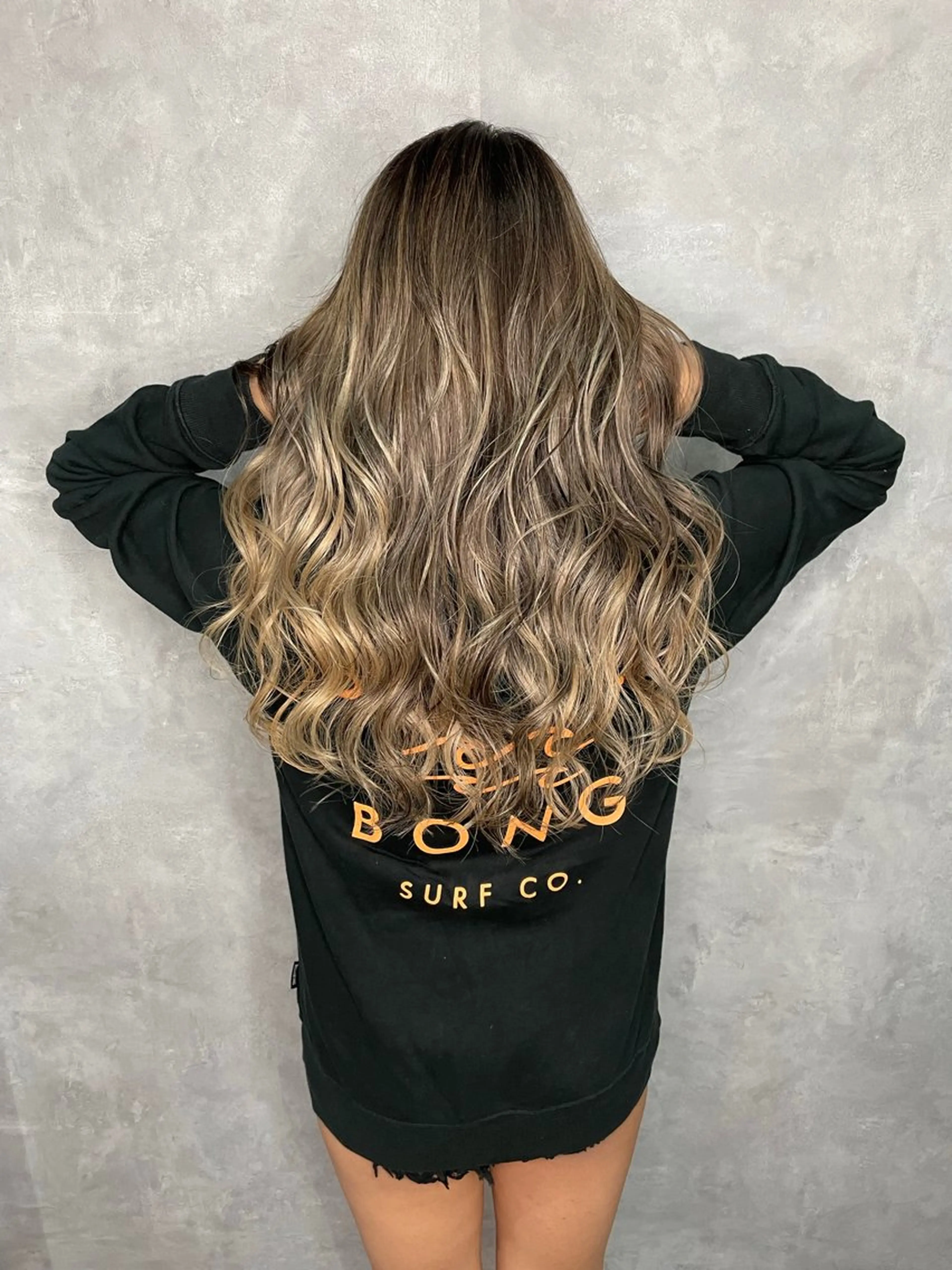 ロング ミストバング ハイライト 髪質改善 ヨシンモリ 韓国風ヘア HAIR SMILE COEURのヘアスタイル