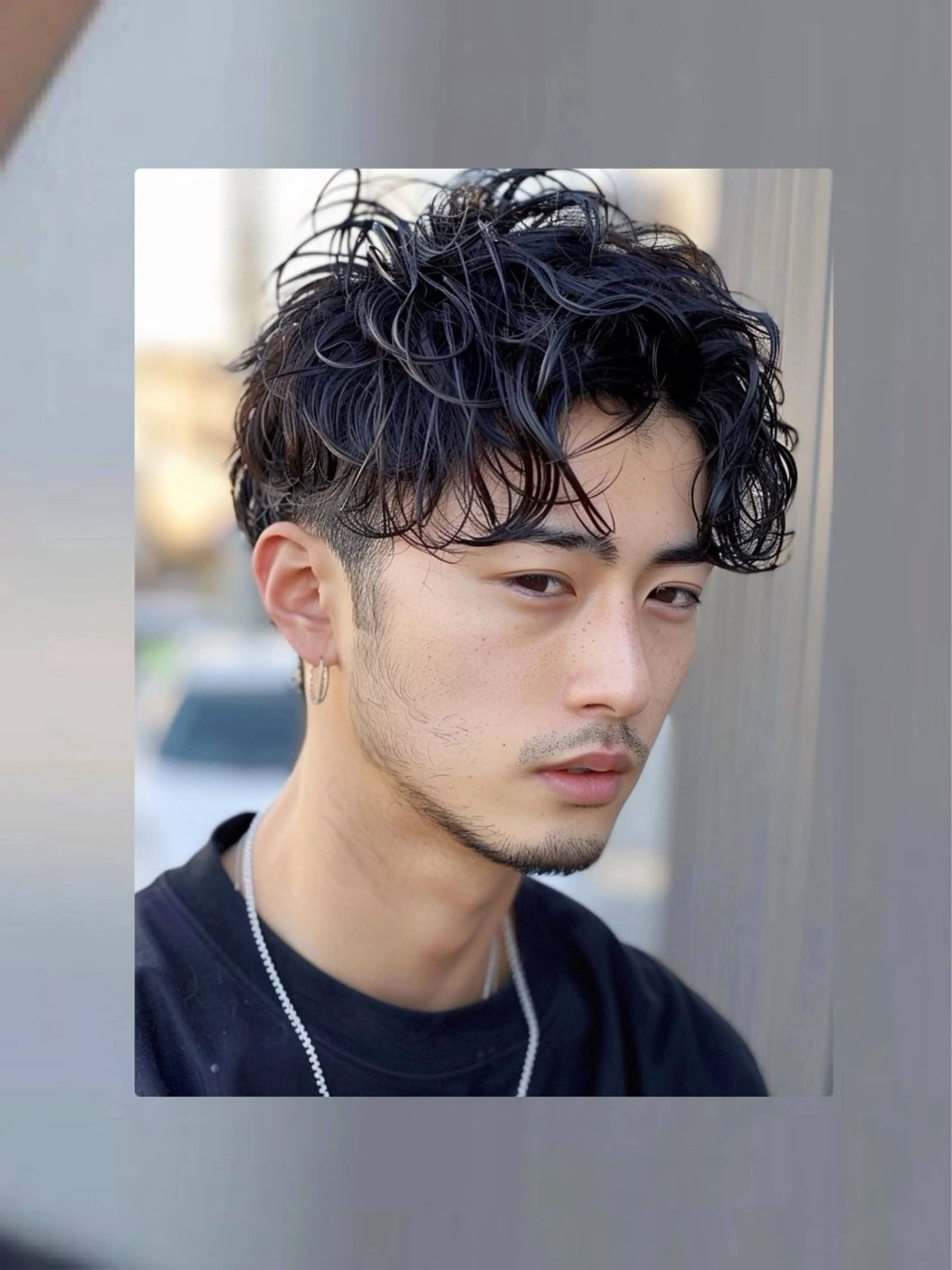 メンズ カット パーマ ヘッドスパ うる艶ワンカラー/ 似合わせ　中野拓侍のヘアスタイル