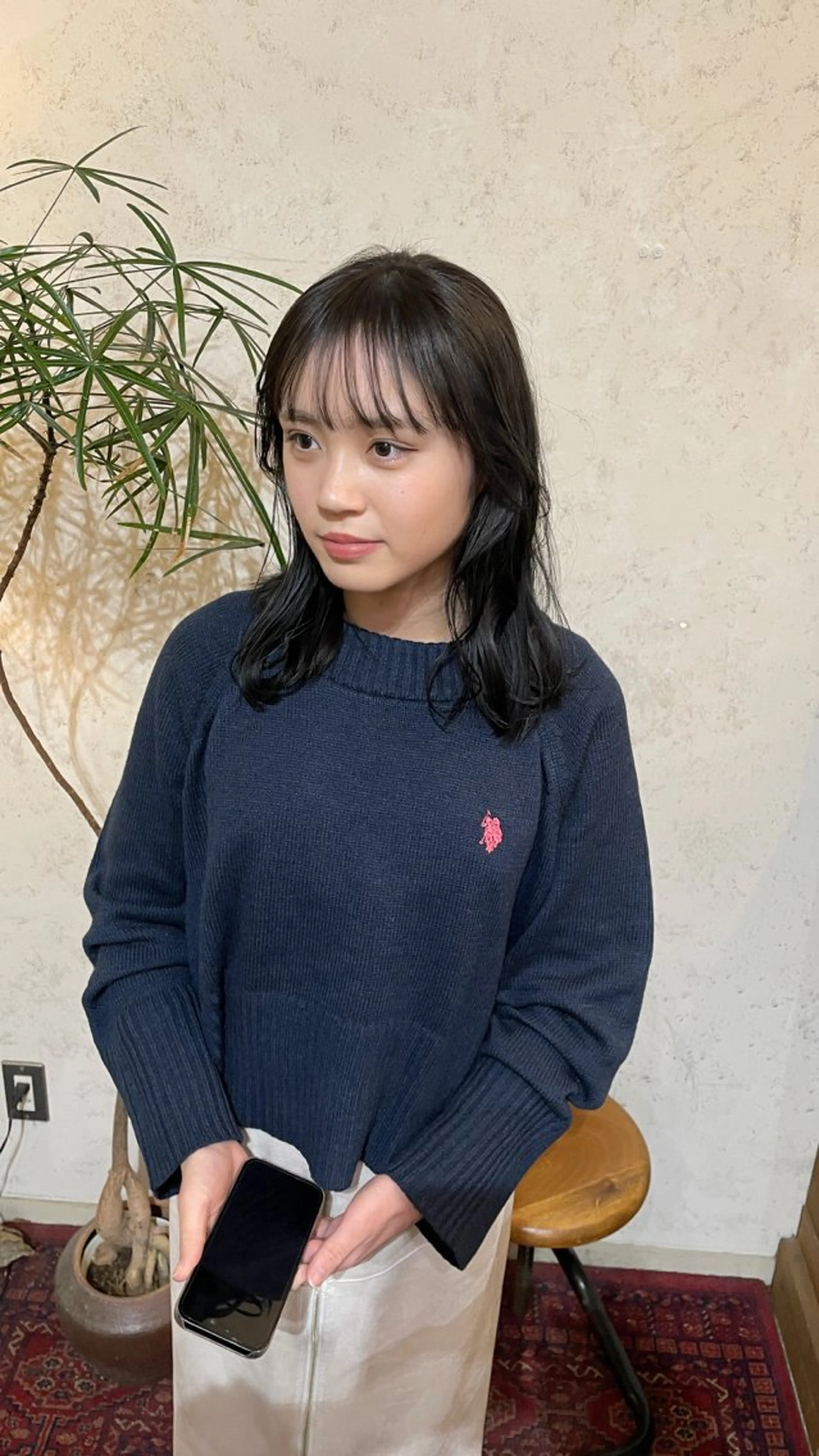 ミディアム レイヤーカット ユキナ／和歌山美容室 /lanugoのヘアスタイル