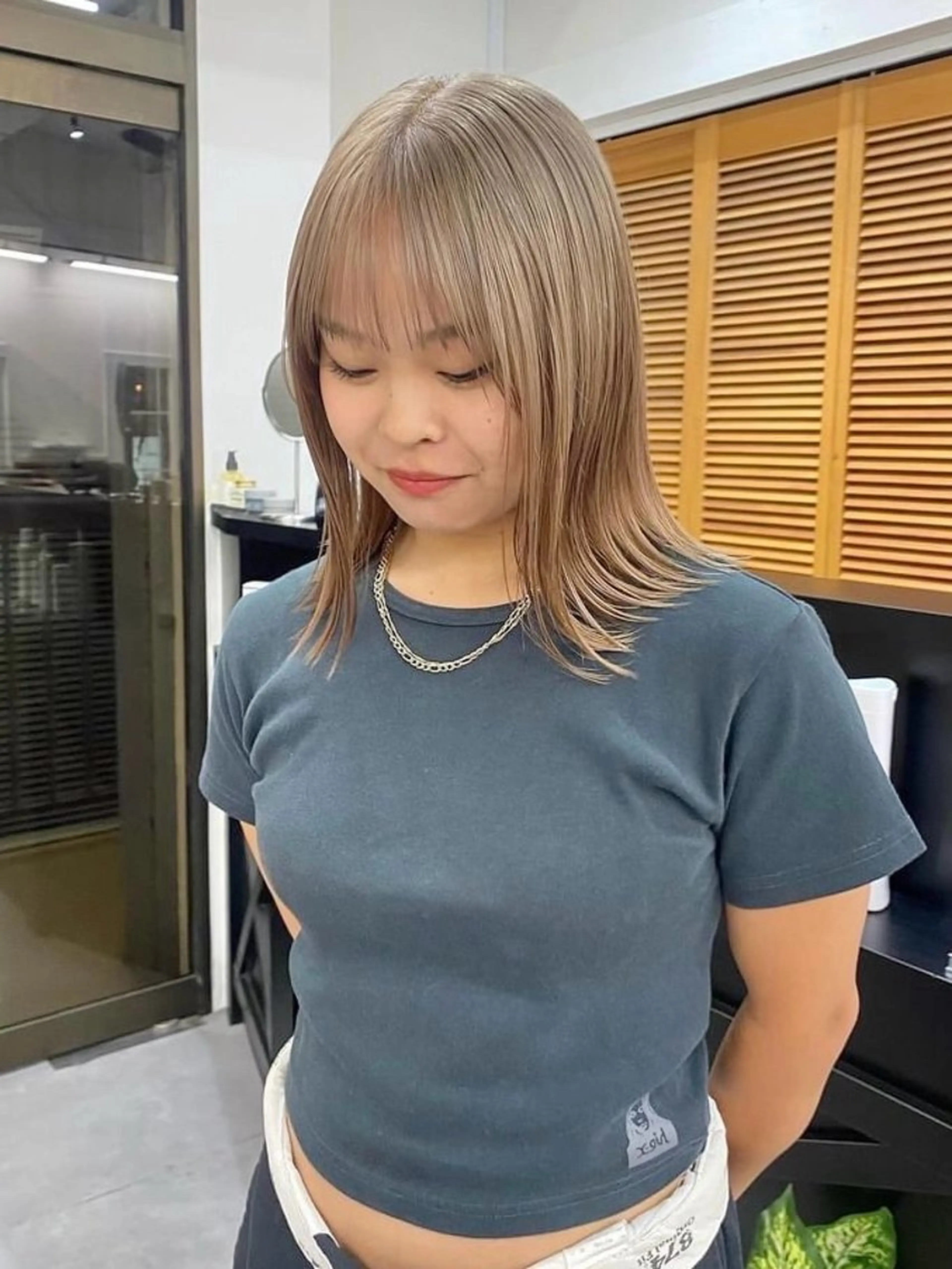 ミディアム カラー カット ヘアカラー トリートメント レイヤーボブ/ 艶カラー/サナ🌼のヘアスタイル