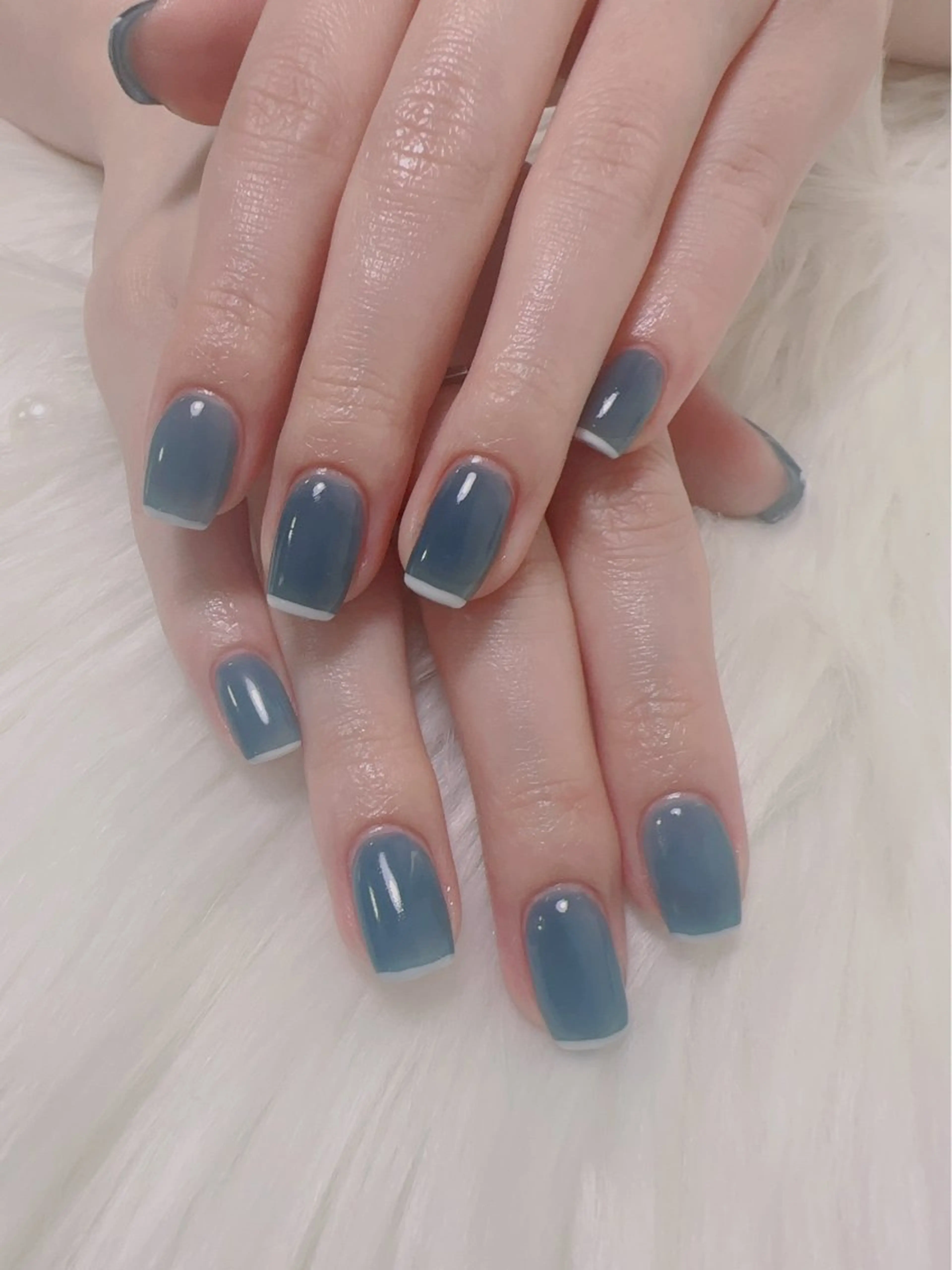 ネイル アートネイル フレンチネイル ジェルネイル グラデーション 韓国ネイル 小林 あゆみのネイルデザイン