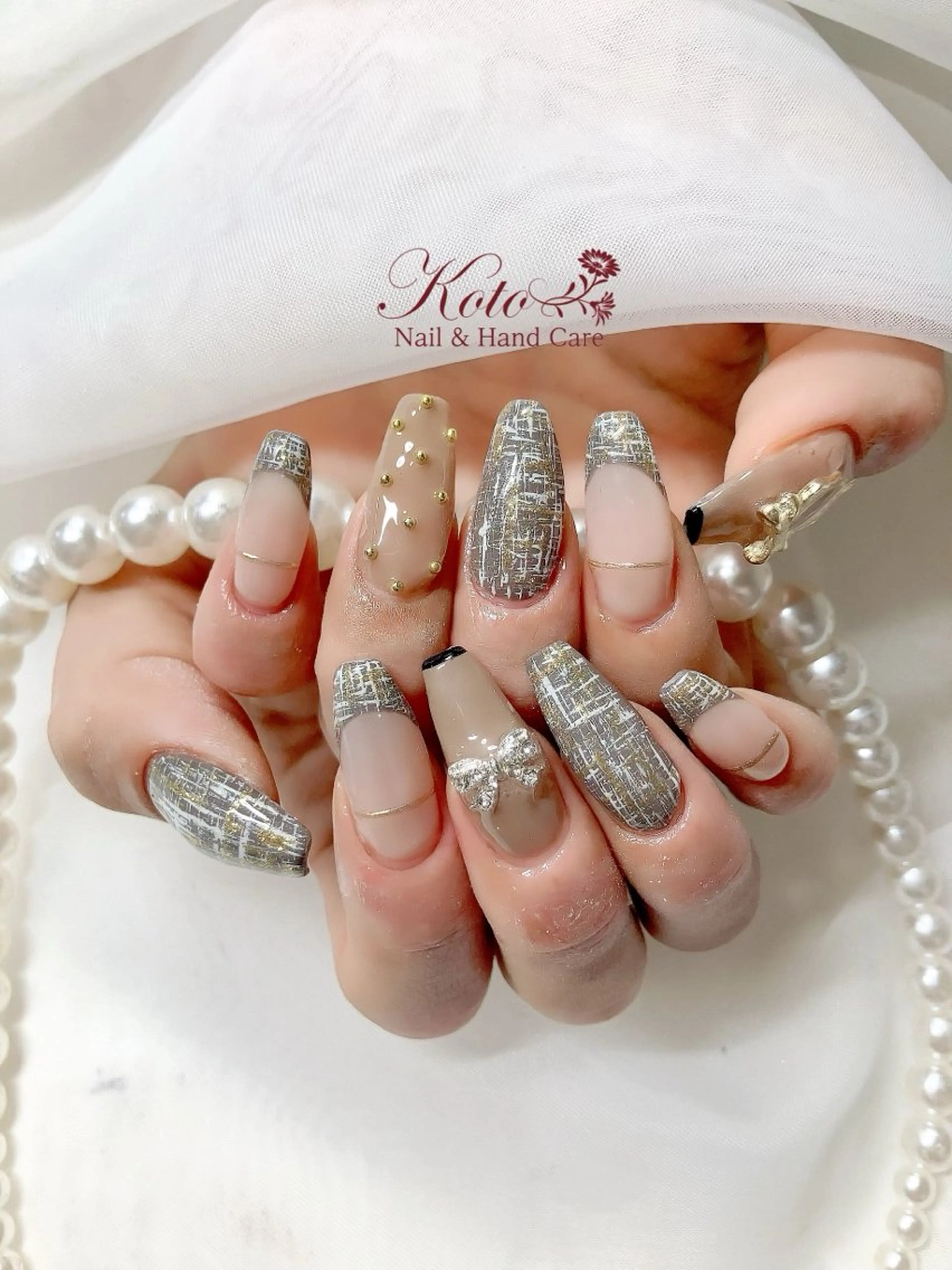 ネイル 長さ出し ジェルネイル 持ち込み ニュアンスネイル 赤色 ハンドネイル Nail Salon KOTOのネイルデザイン