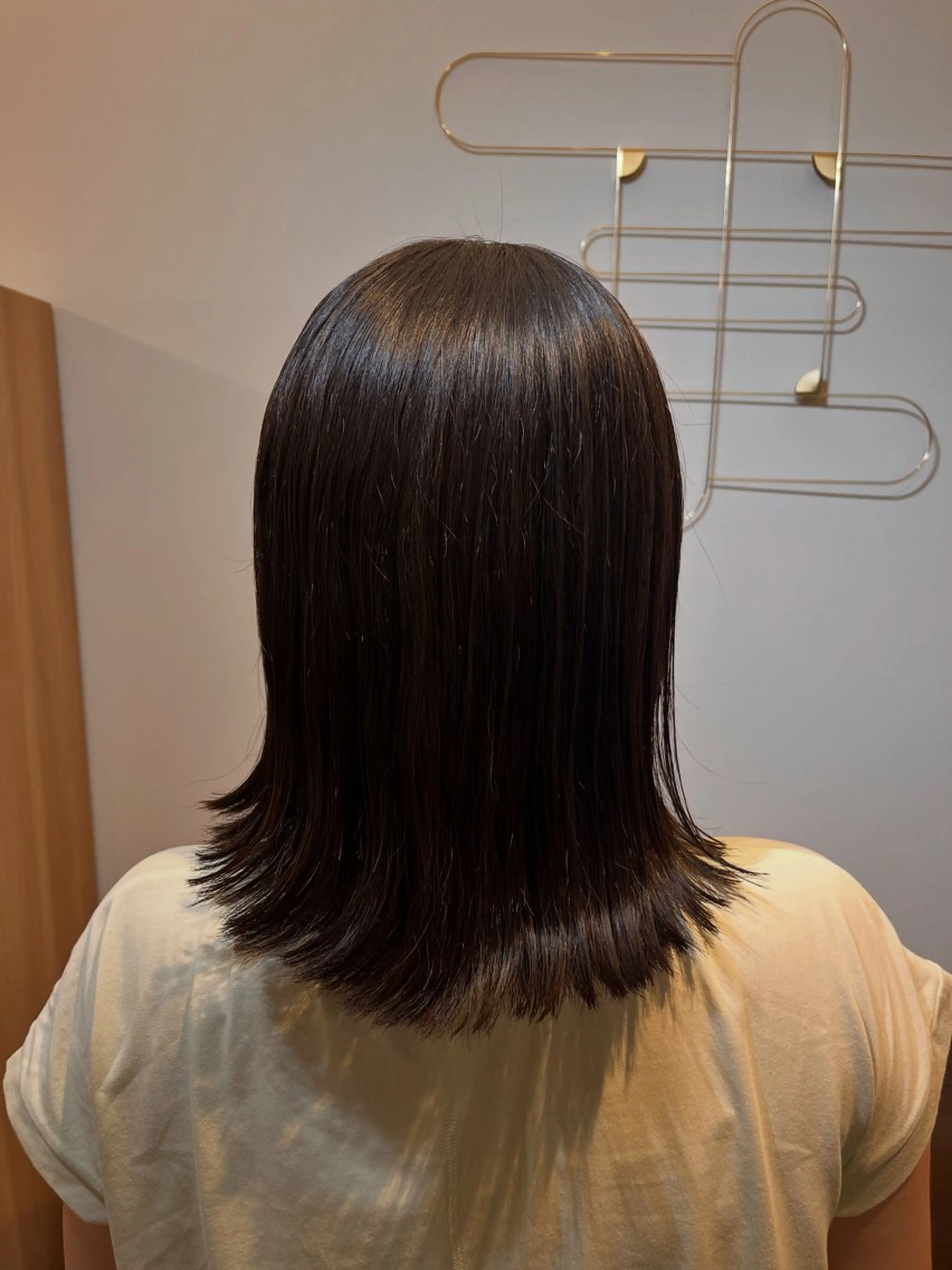 ミディアム ボブ 外ハネヘア 臺 佳連のヘアスタイル