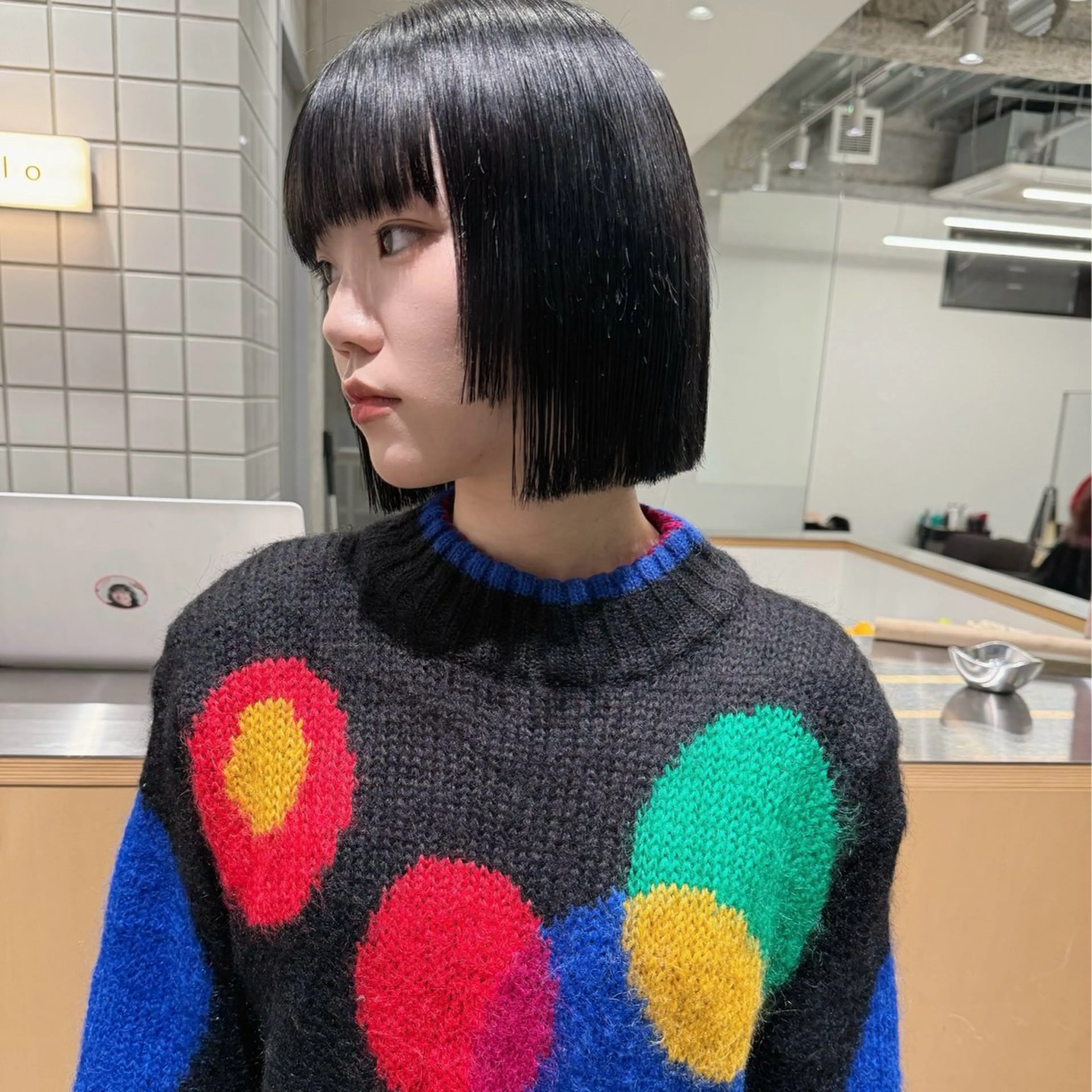 ショート ボブ 姫カット タンバルモリ 韓国風ヘア 外ハネヘア カット ヘアカラー トリートメント タッセルボブ /DAIKIのヘアスタイル