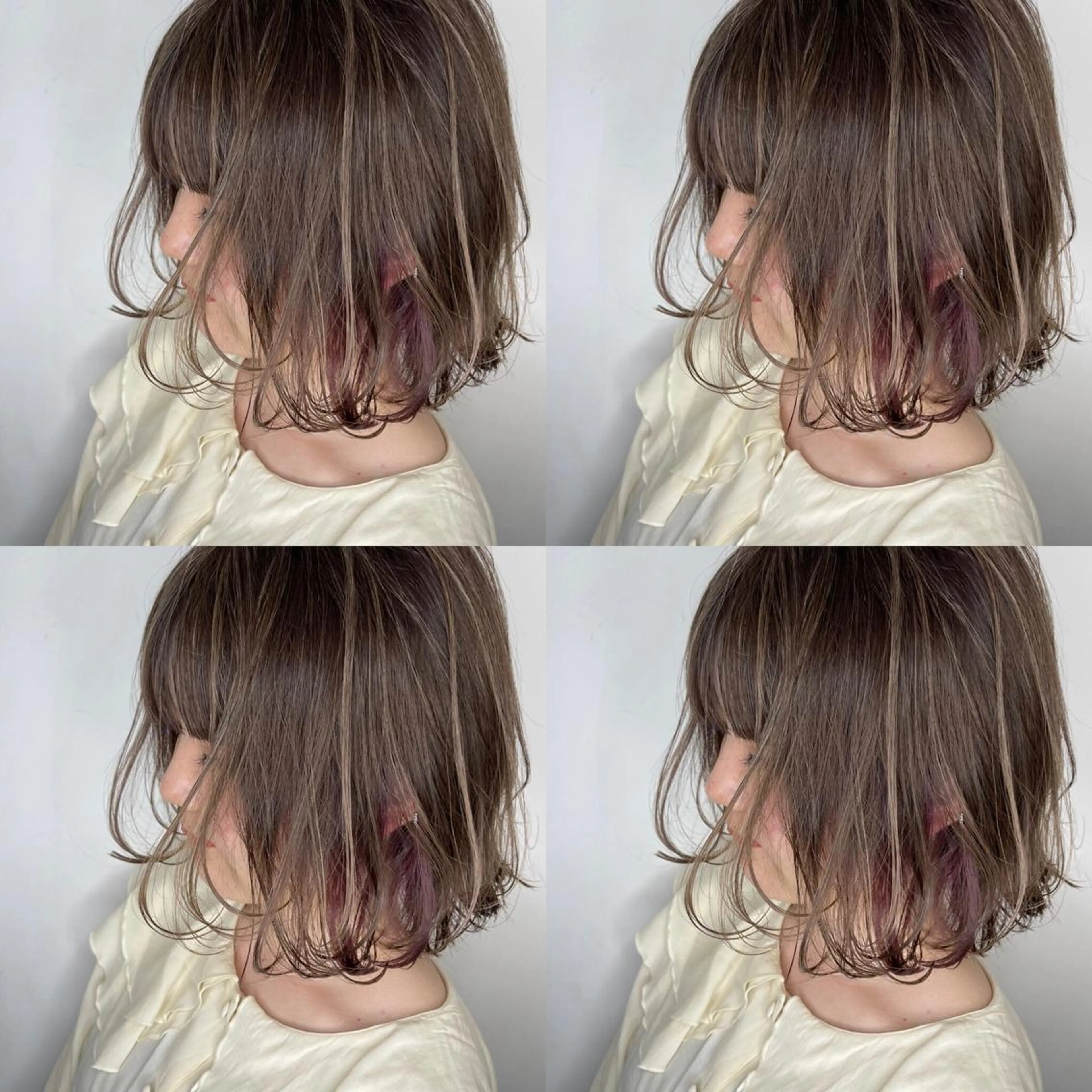 セミロング カラー 脱白髪染め専門店HAKUA PLUS白髪ぼかし町田2号店所属・脱白髪染め 大月竜斗のヘアスタイル