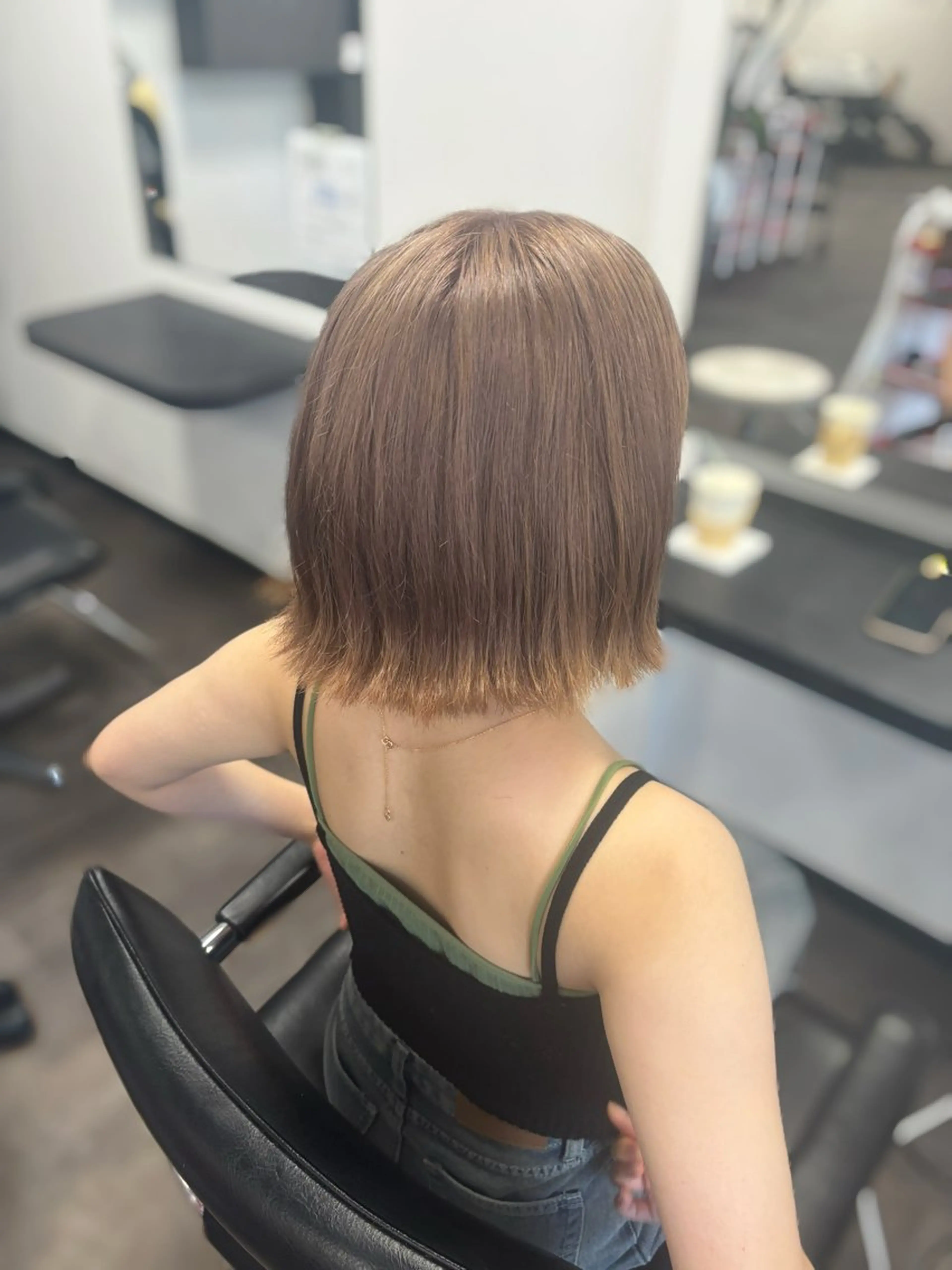 ショート 切りっぱなしボブ ボブ NONOKA Zina千早店のヘアスタイル