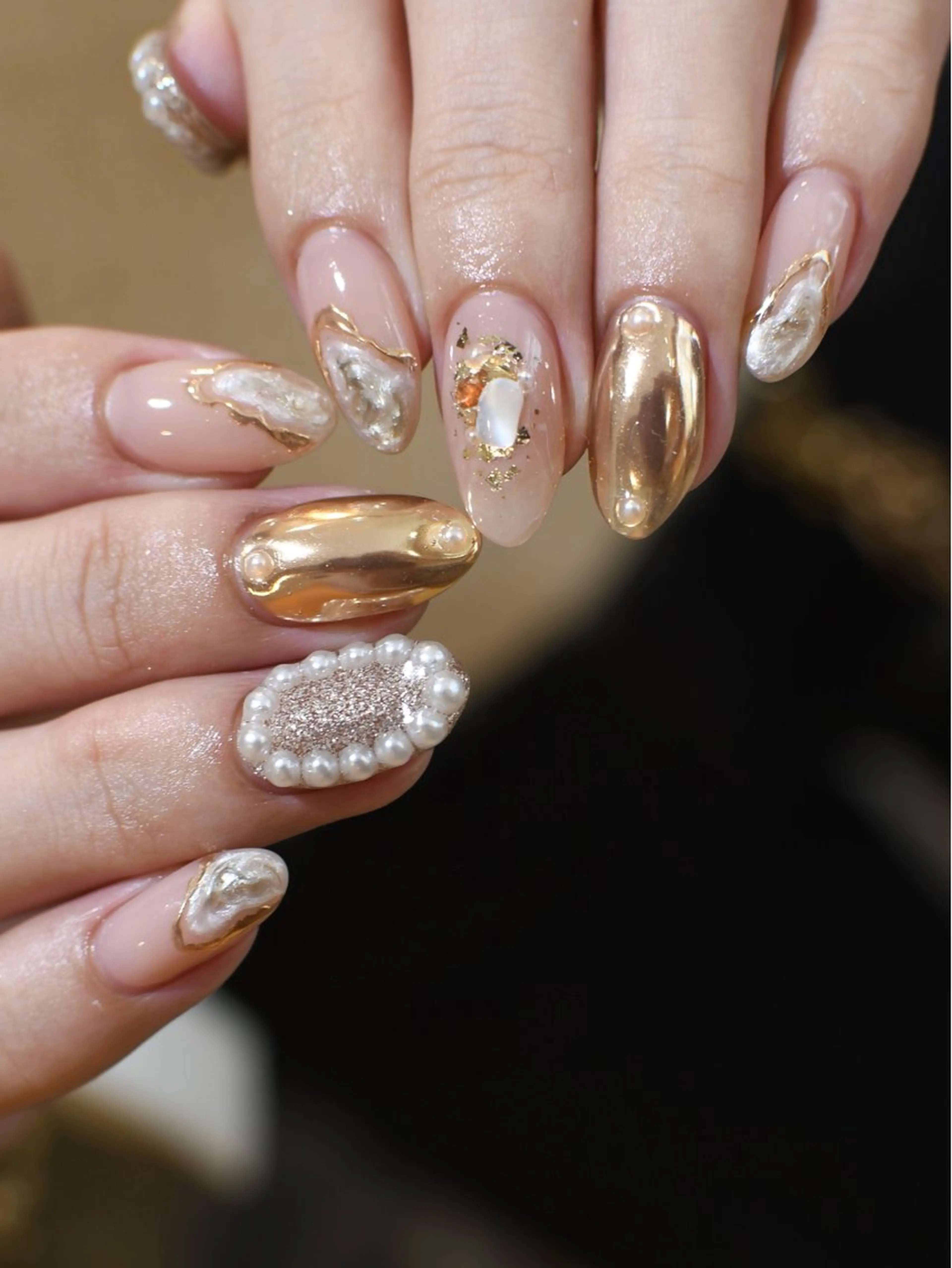 ネイル ニュアンスネイル ハンドネイル nuu 栄  /  シェアサロン所属・nuu栄 ユキ / 大人ニュアンスのネイルデザイン