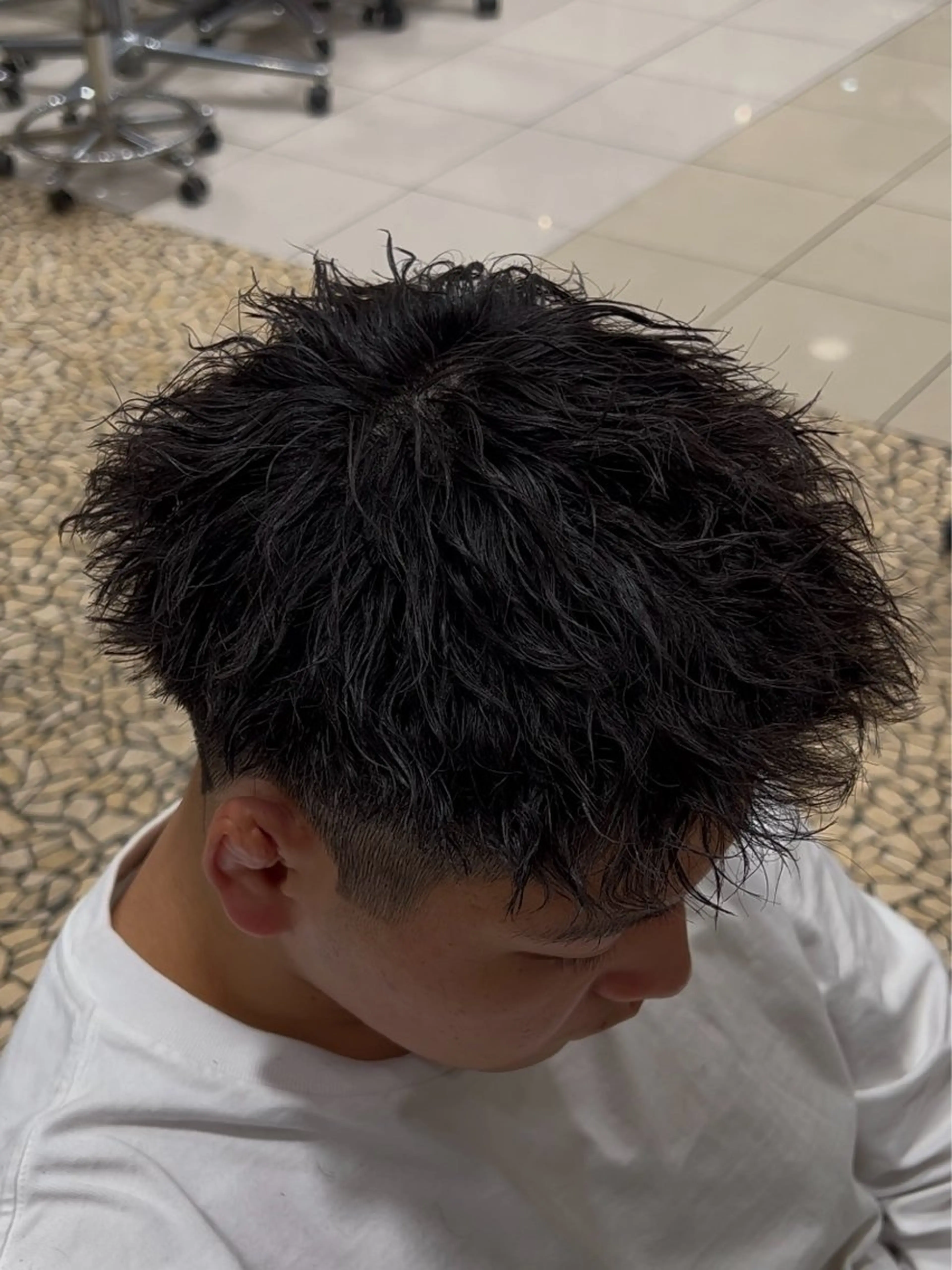 ショート パーマ メンズ メンズパーマ ショートヘア カット パーマ メンズ特化/勝田駅/ 佐和駅/鈴木輝瑠/のヘアスタイル