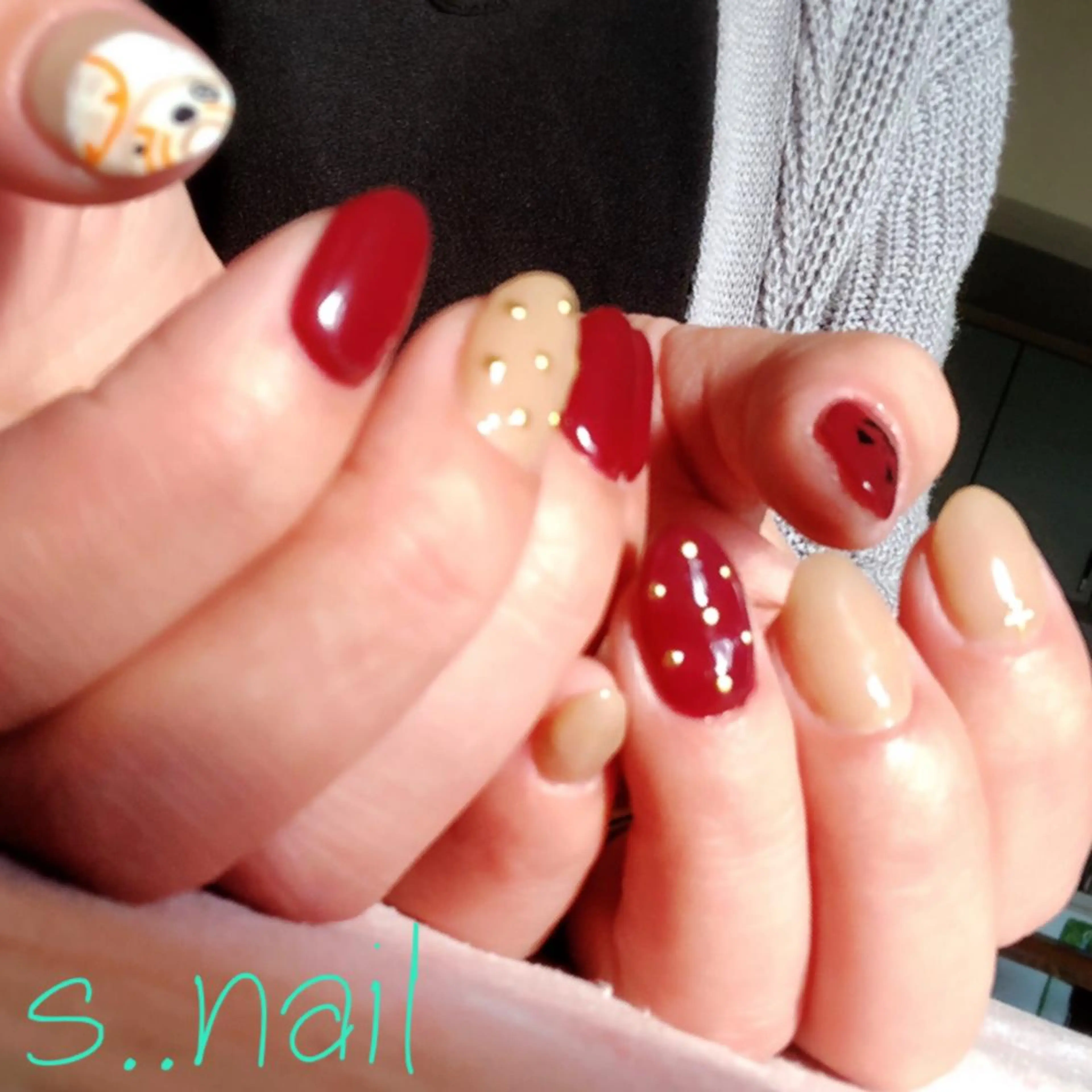 ネイル ボルドー ブラウン ハンドネイル フットネイル s..nail / MORITAのネイルデザイン