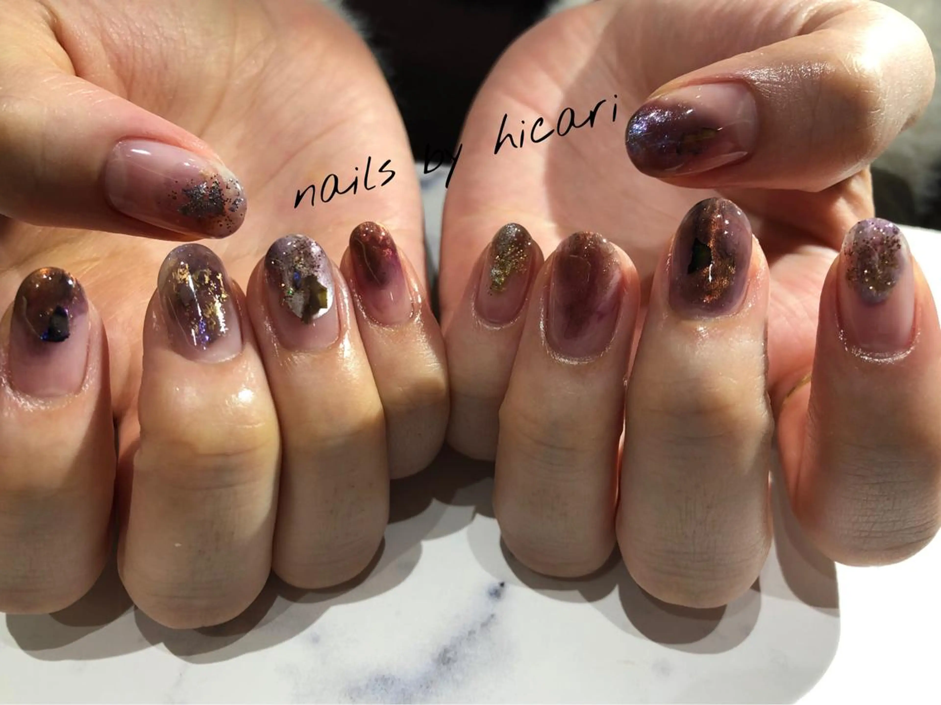 ショート カラー キッズ ネイル マツエク・マツパ illum hicariのネイルデザイン