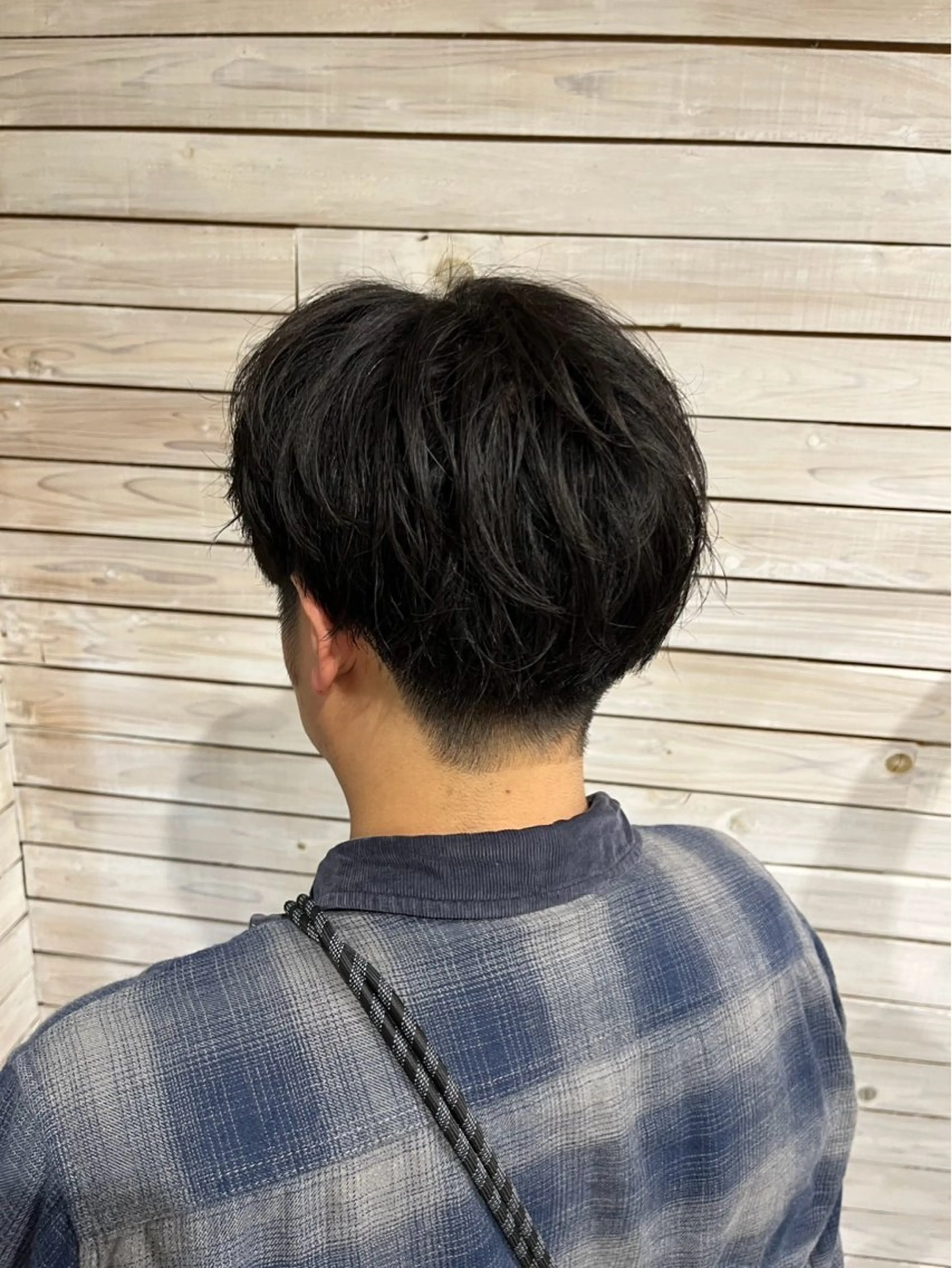 メンズ マッシュ 岡山メンズパーマ 白神珠梨のヘアスタイル