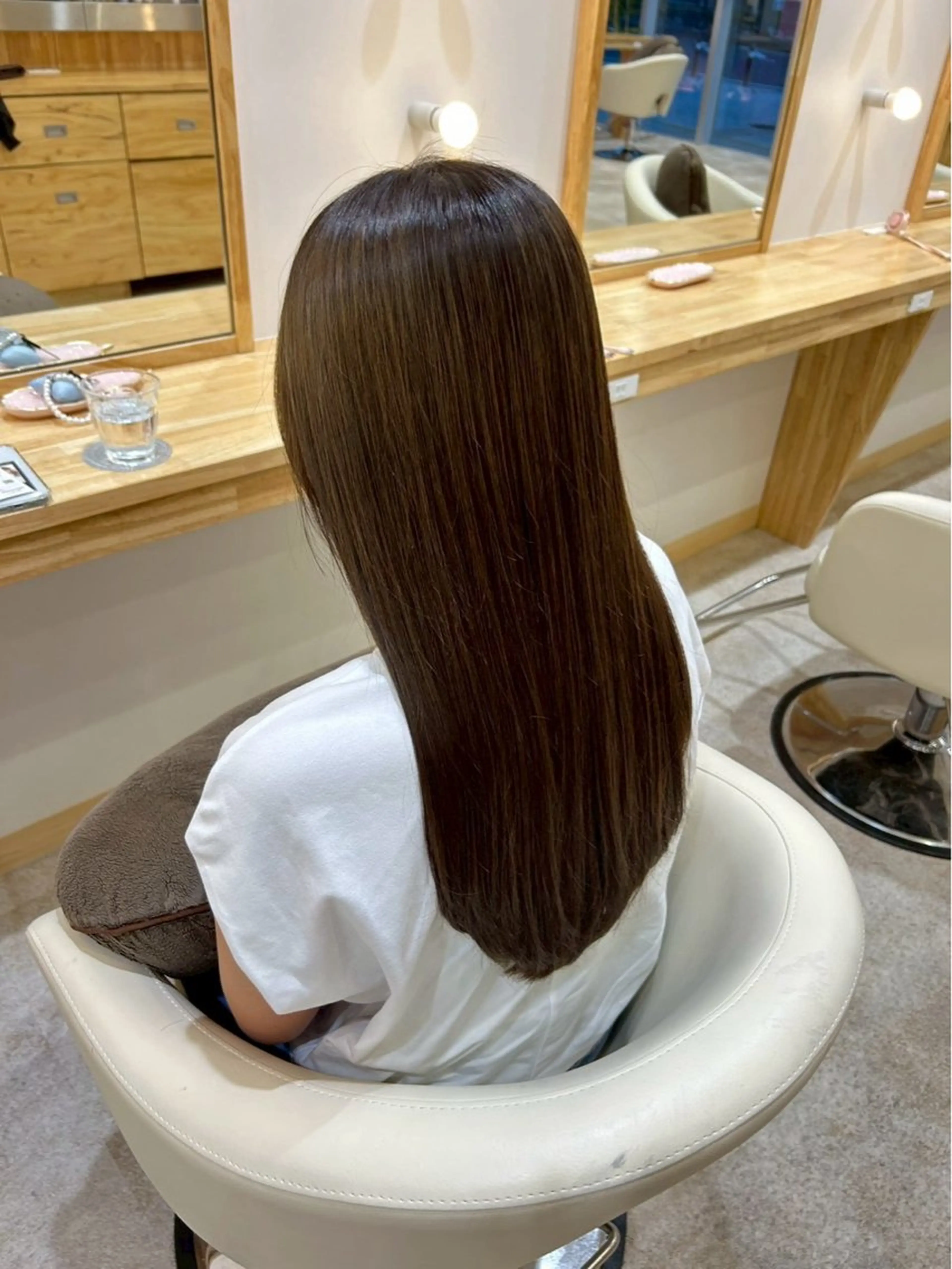 ロング カット ヘアカラー トリートメント ブリーチなし艶カラー /いくののヘアスタイル