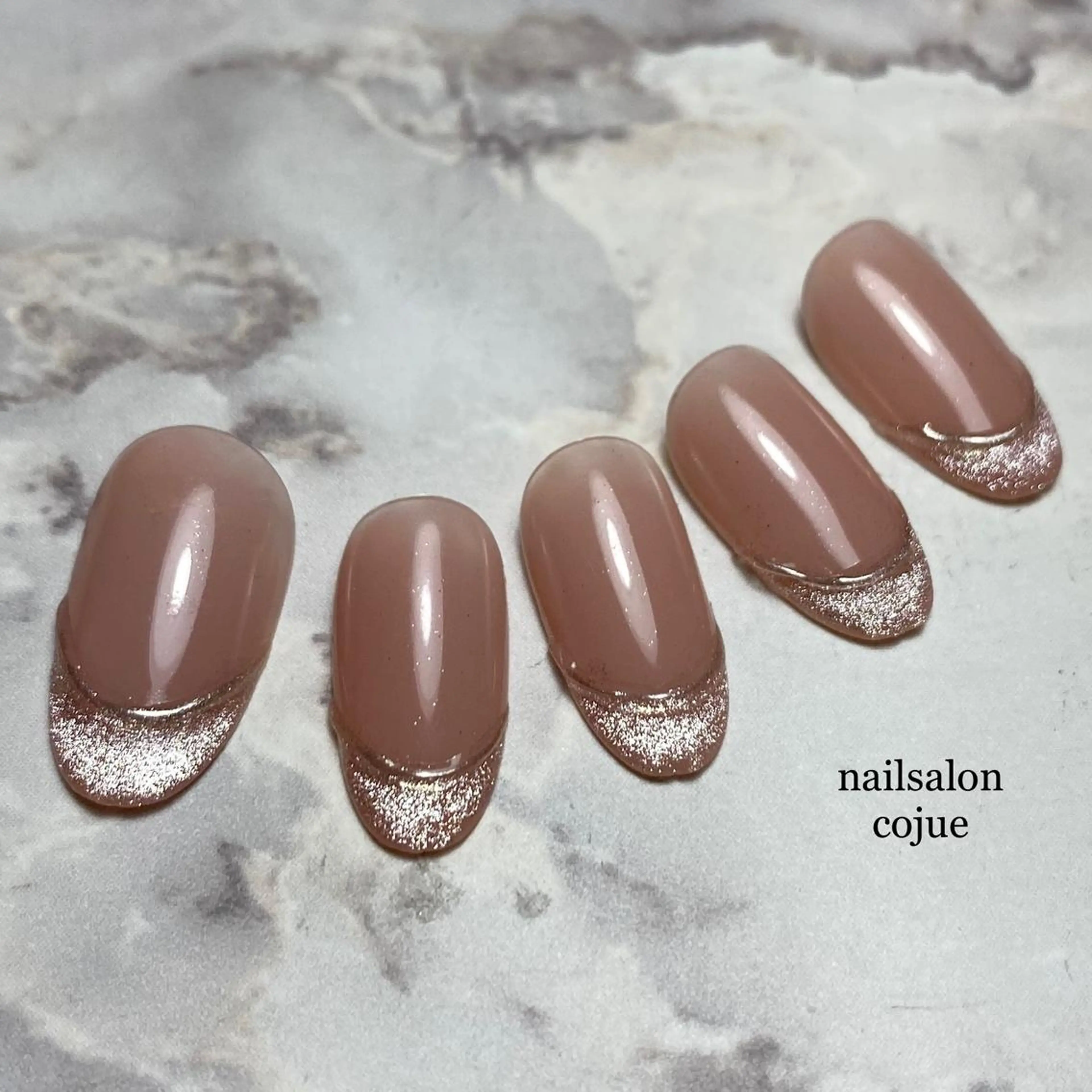 ネイル フレンチネイル マグネットネイル マグネットフレンチ ピンク nailsalon cojue  ERIのネイルデザイン